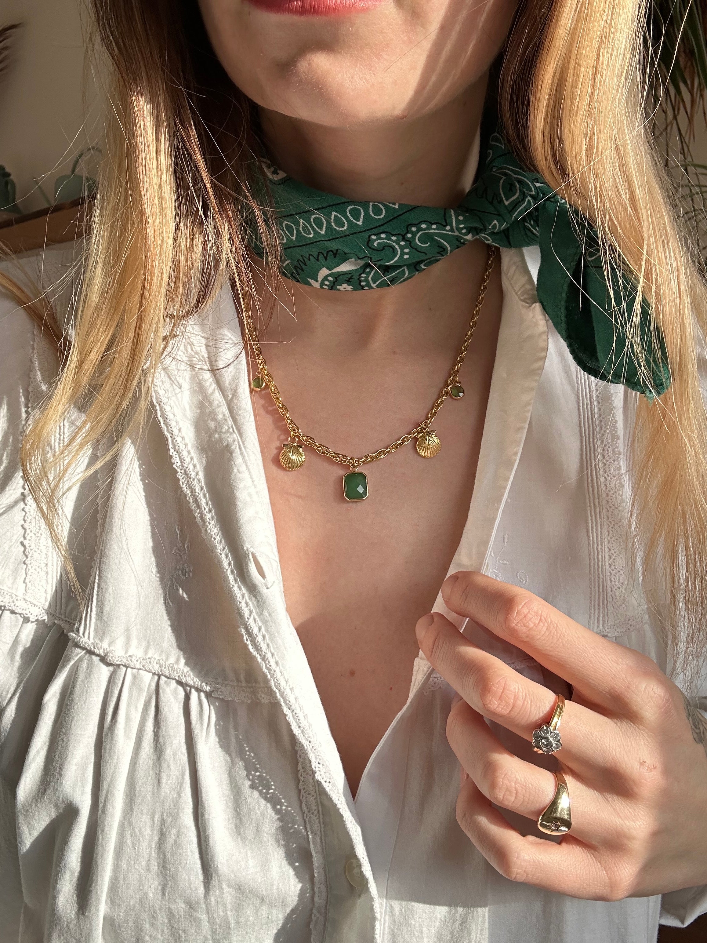 Charm Necklace 18k Gold Plated