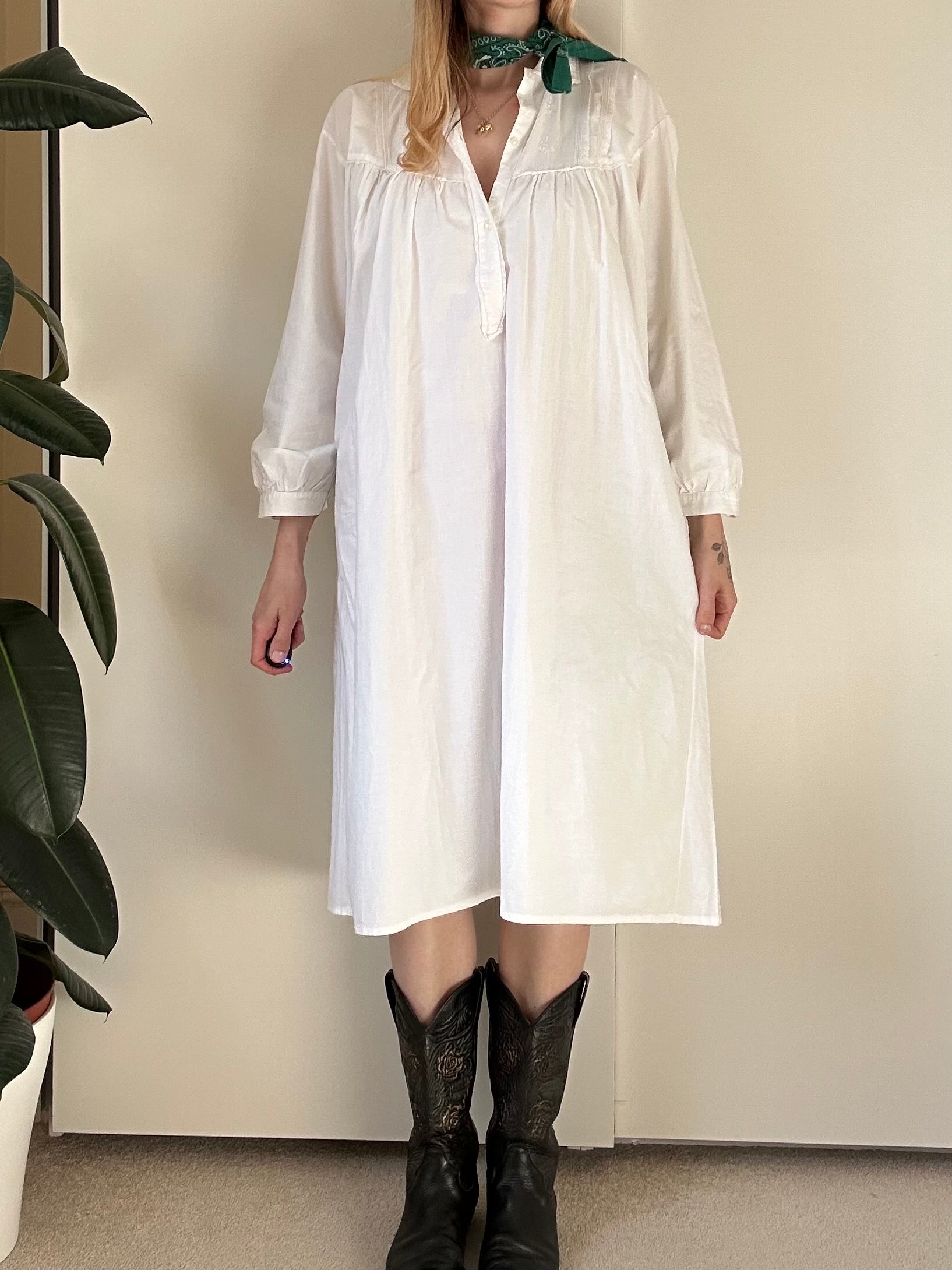Antique cotton dress - M/L