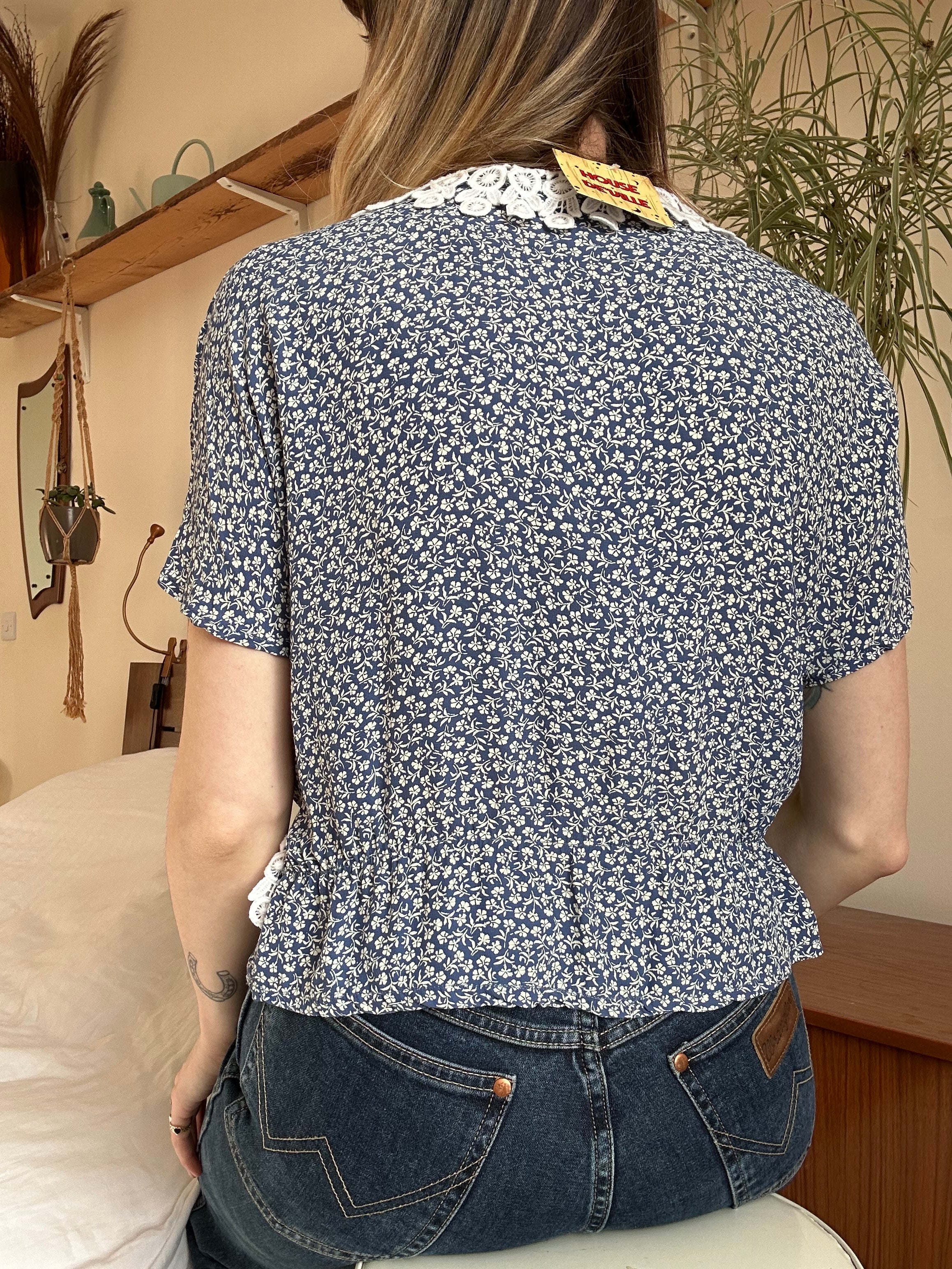 Cornflower Blue Blouse - M