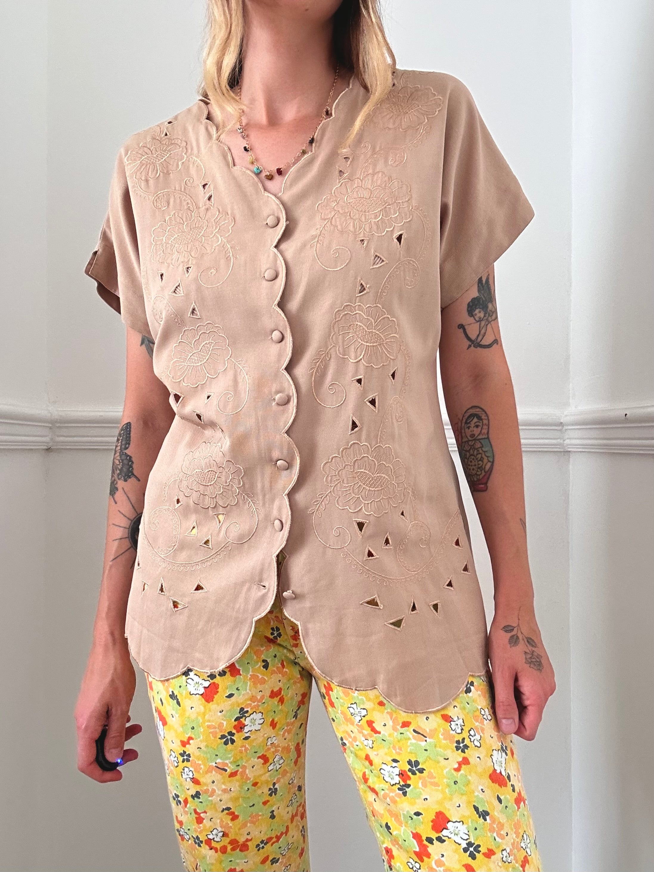 Scalloped blouse - L/XL