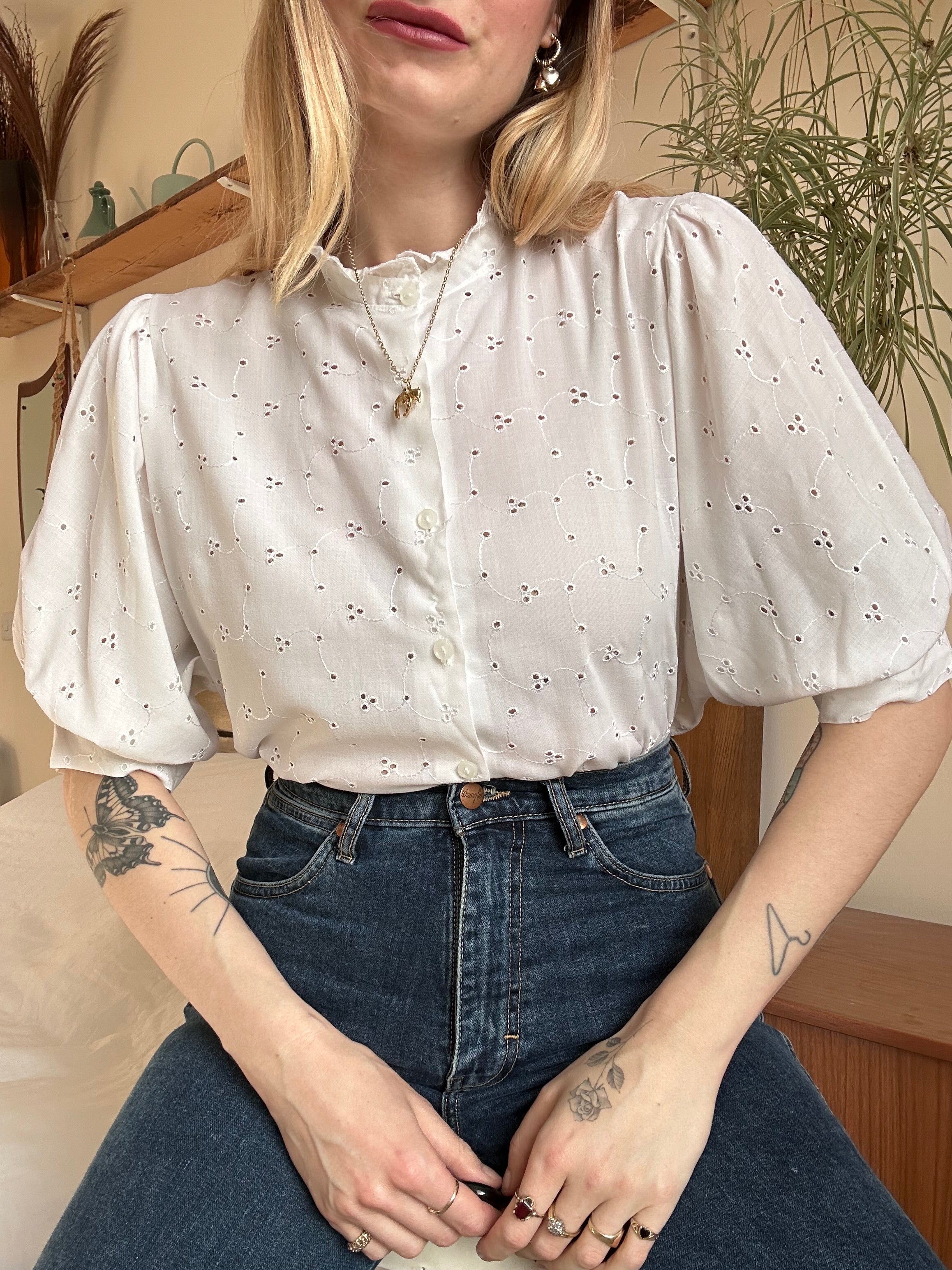 Broderie Blouse - L