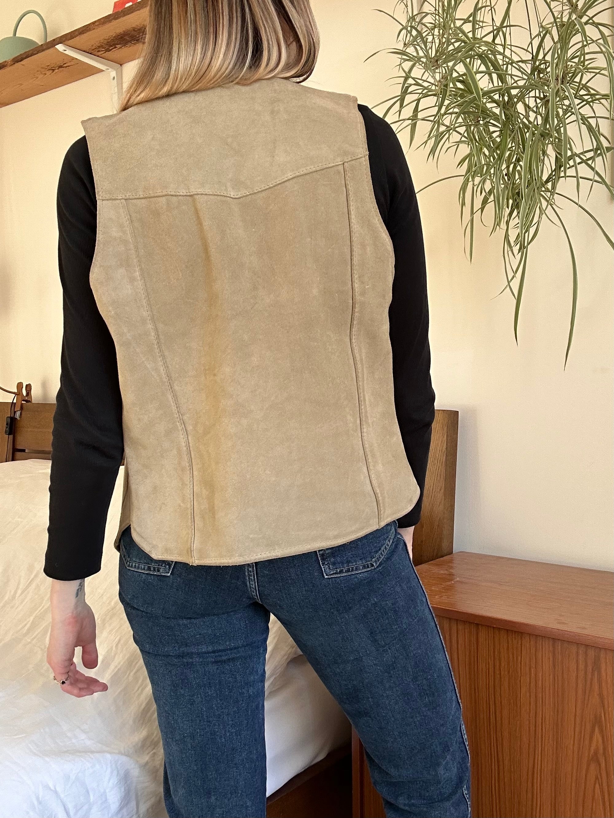 Western Suede Waist Coat - S