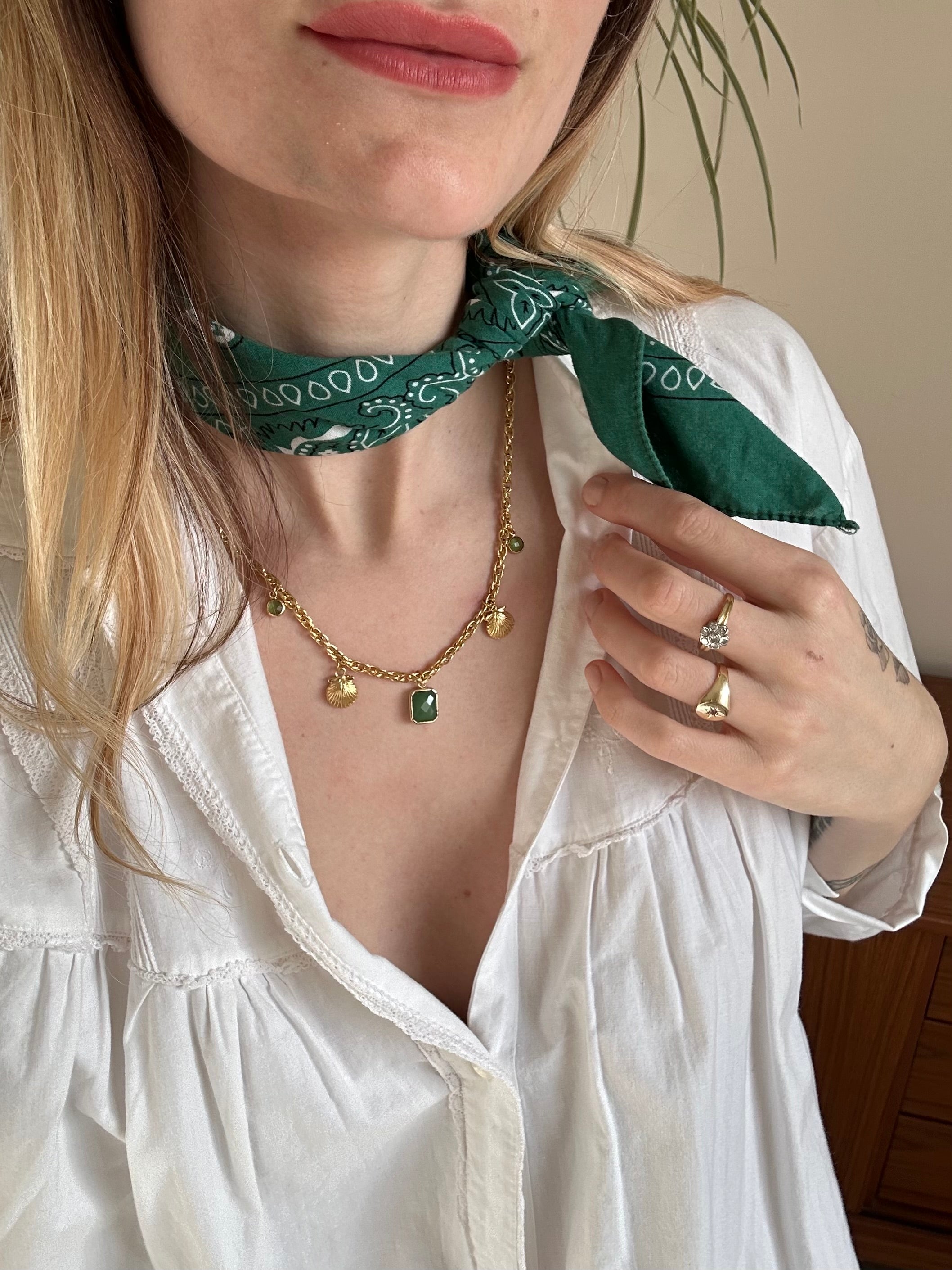 Charm Necklace 18k Gold Plated