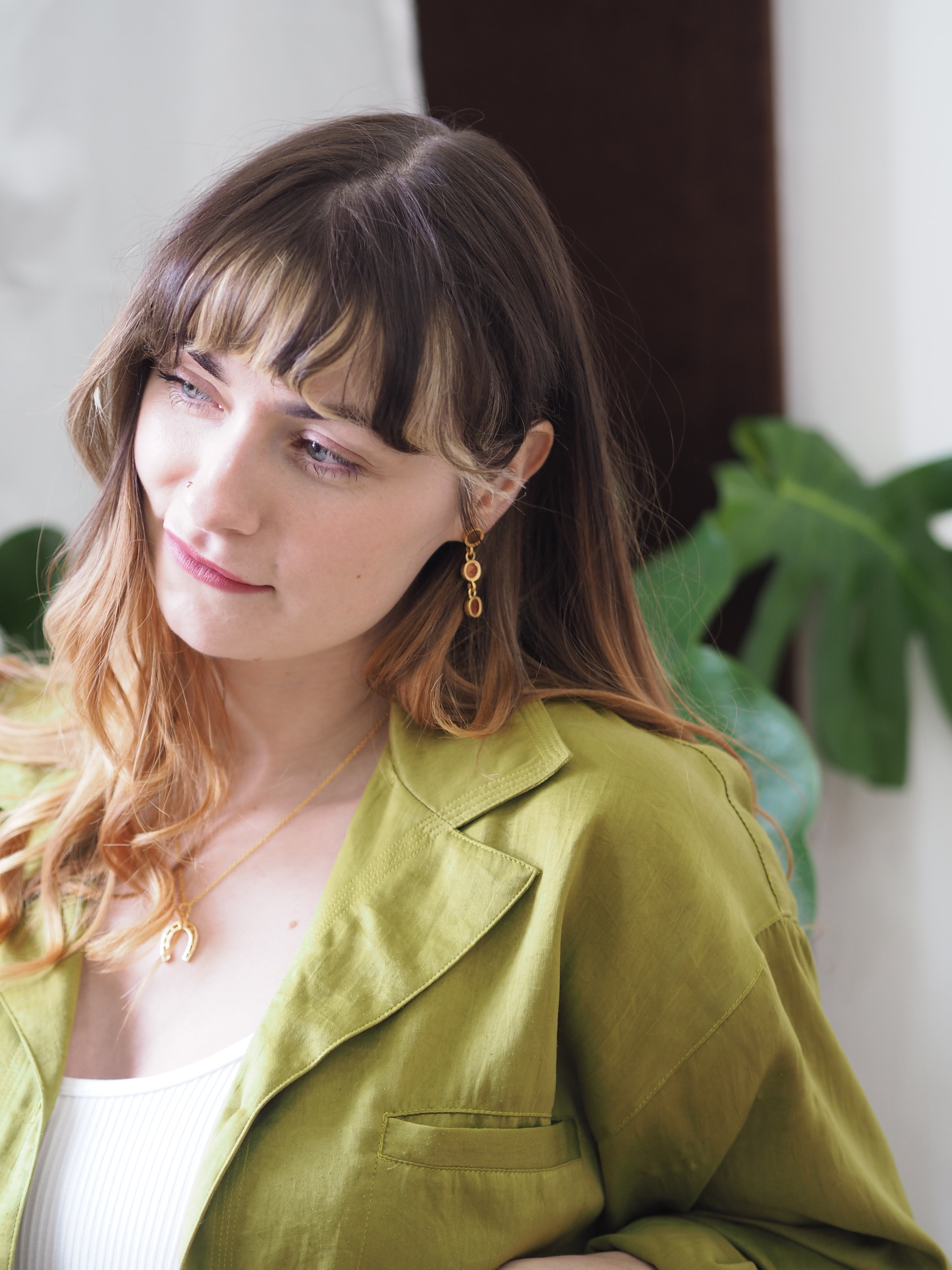 Gold Plated Dangle Earrings