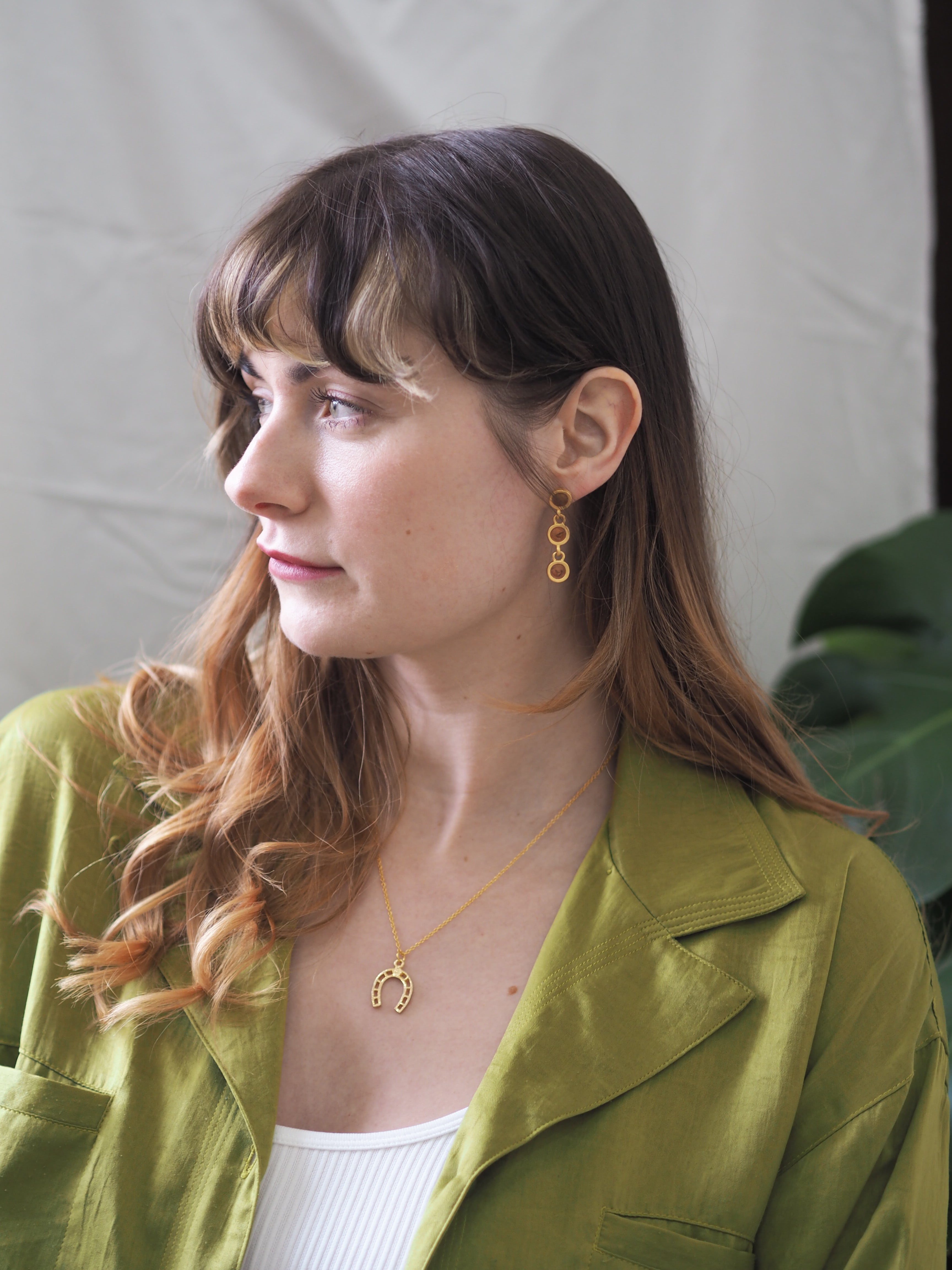 Gold Plated Dangle Earrings