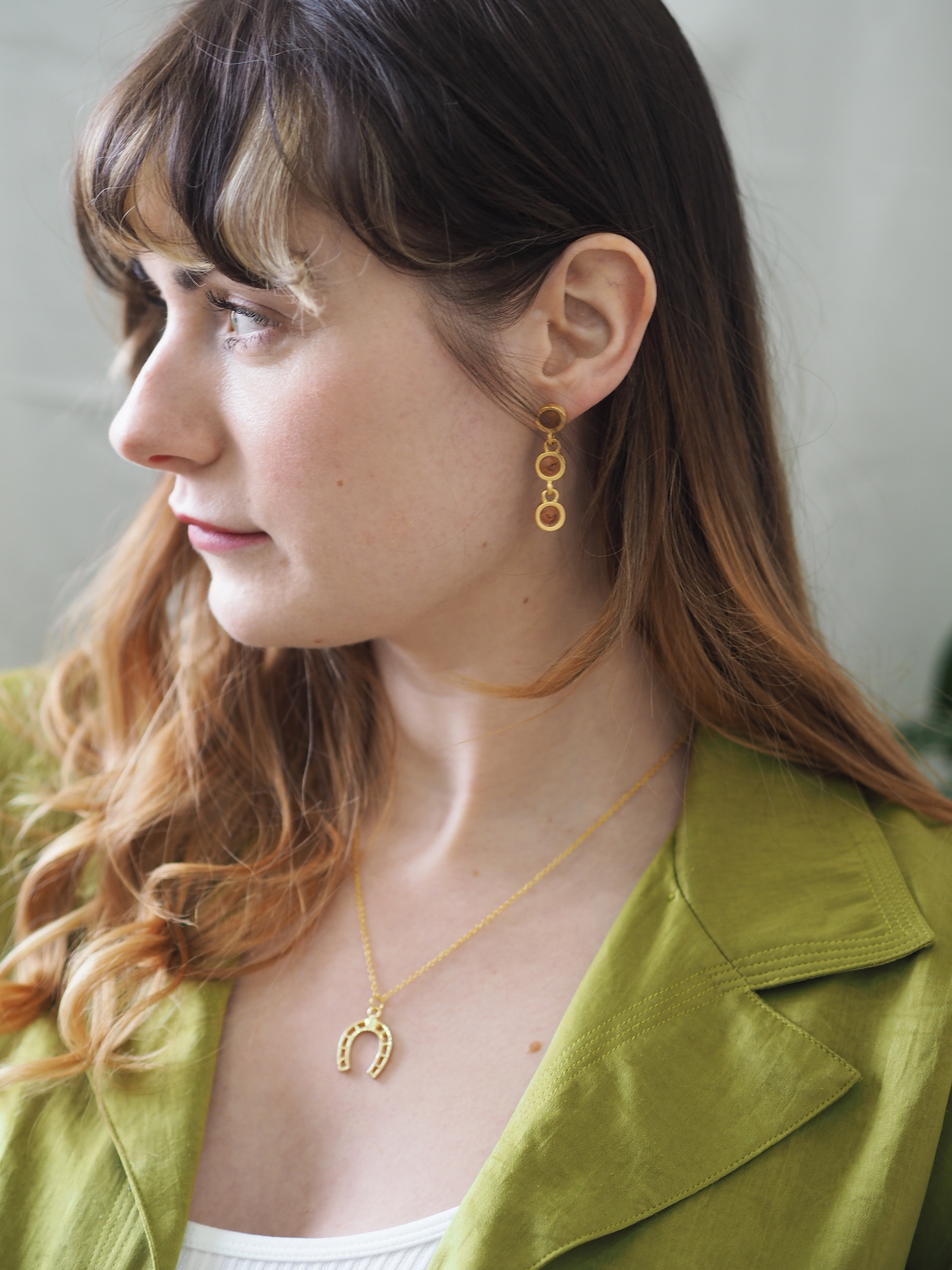 Gold Plated Dangle Earrings