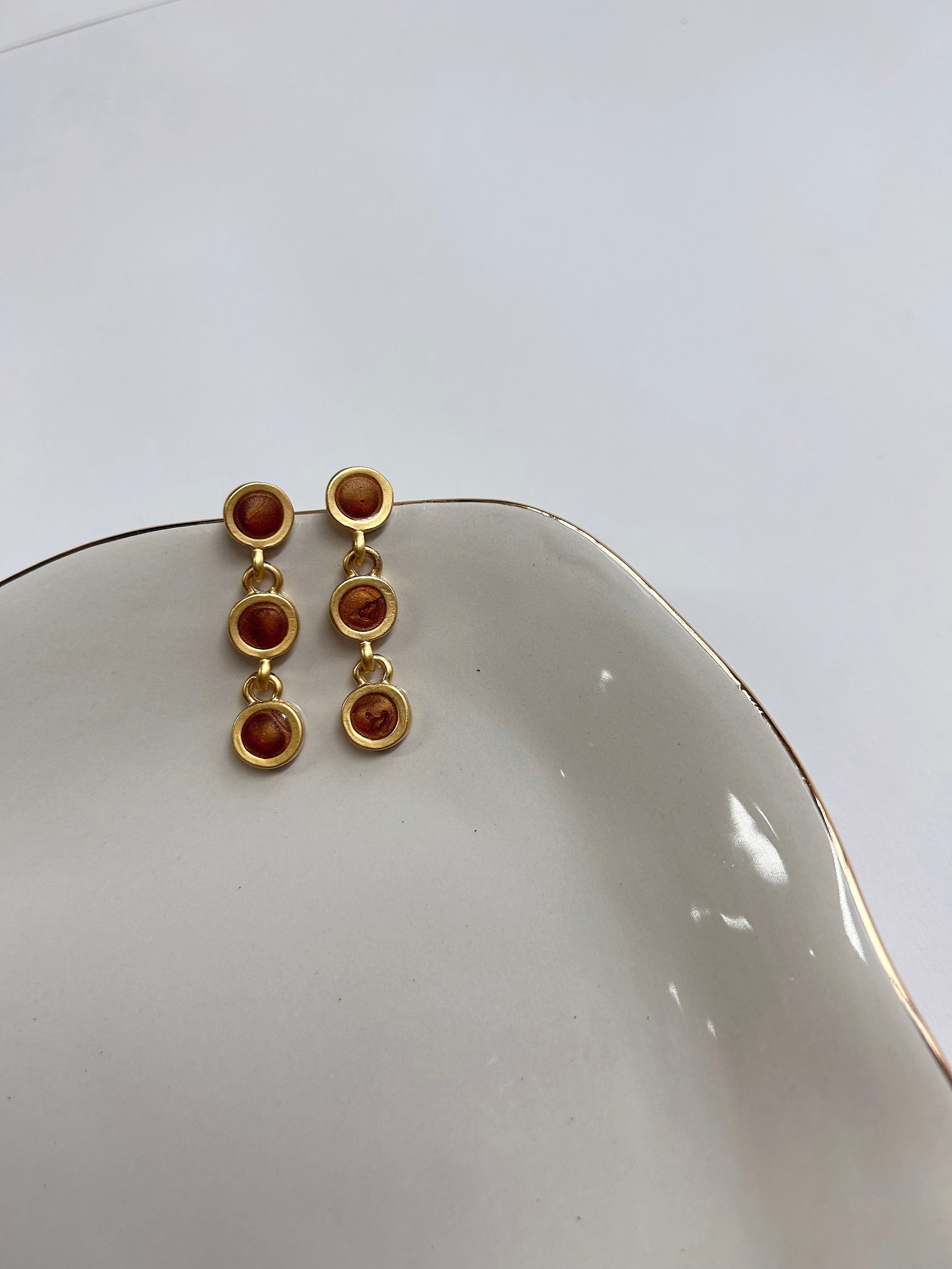 Gold Plated Dangle Earrings