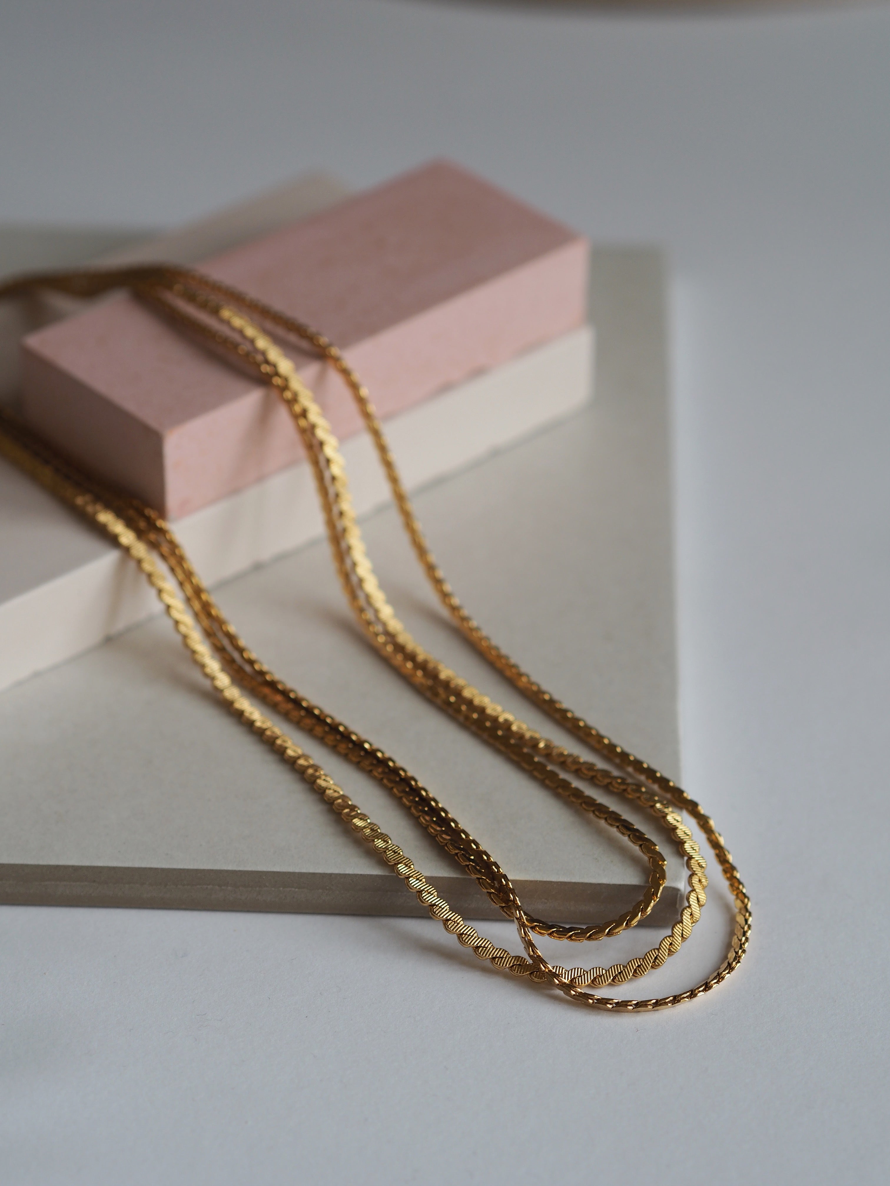 Gold plated Layer Chain Necklace