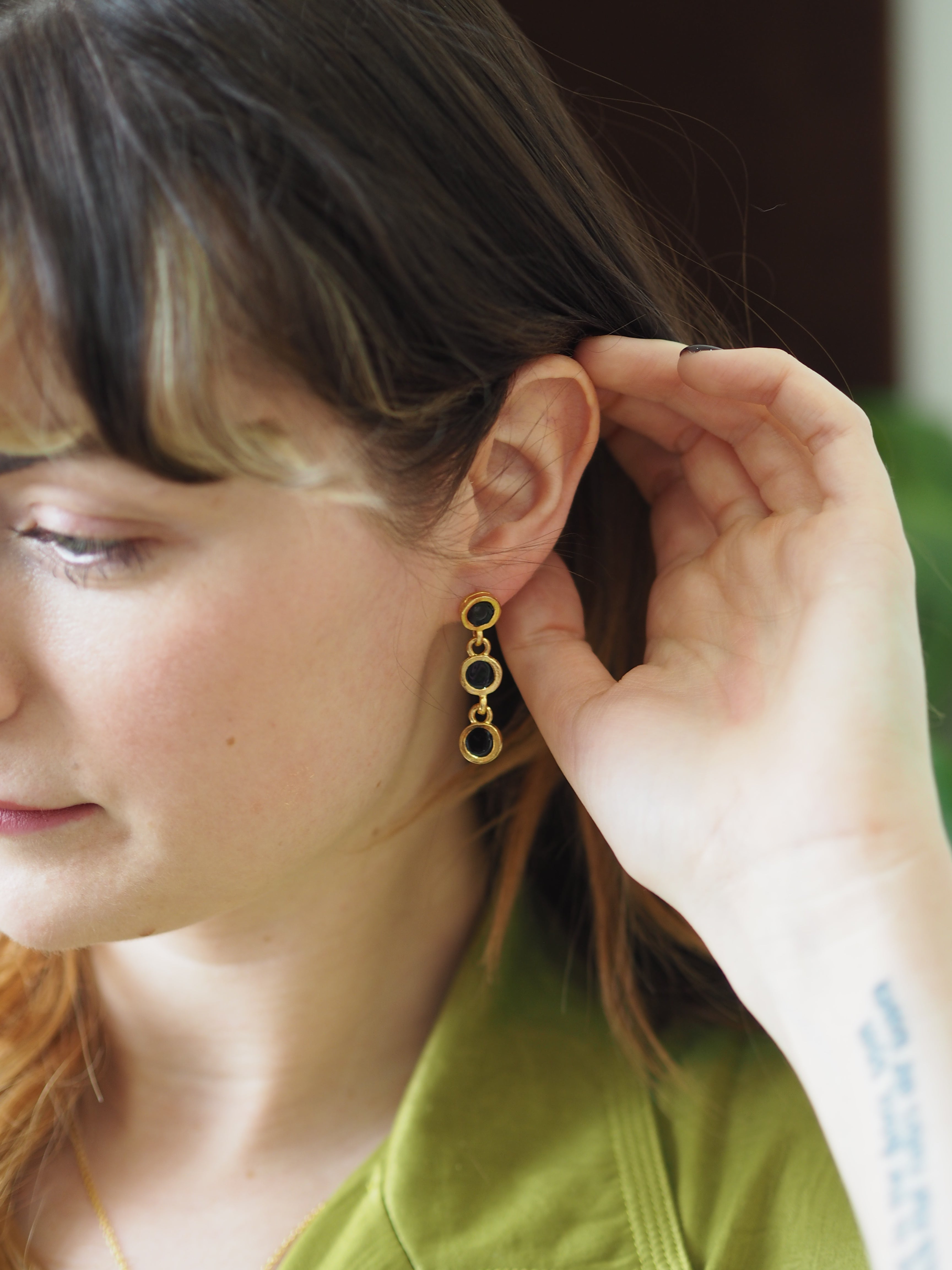 Gold Plated Dangle Earrings