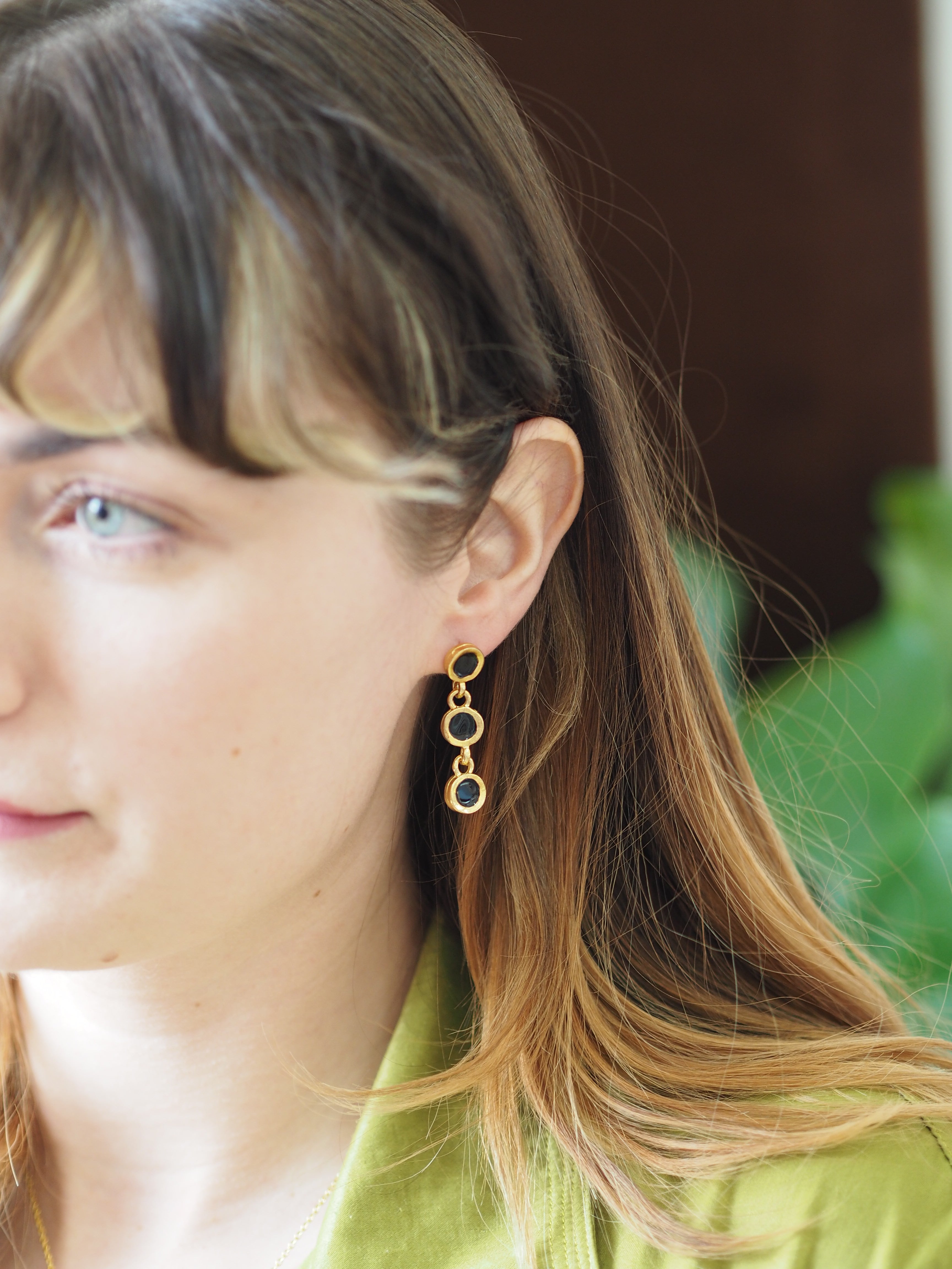 Gold Plated Dangle Earrings