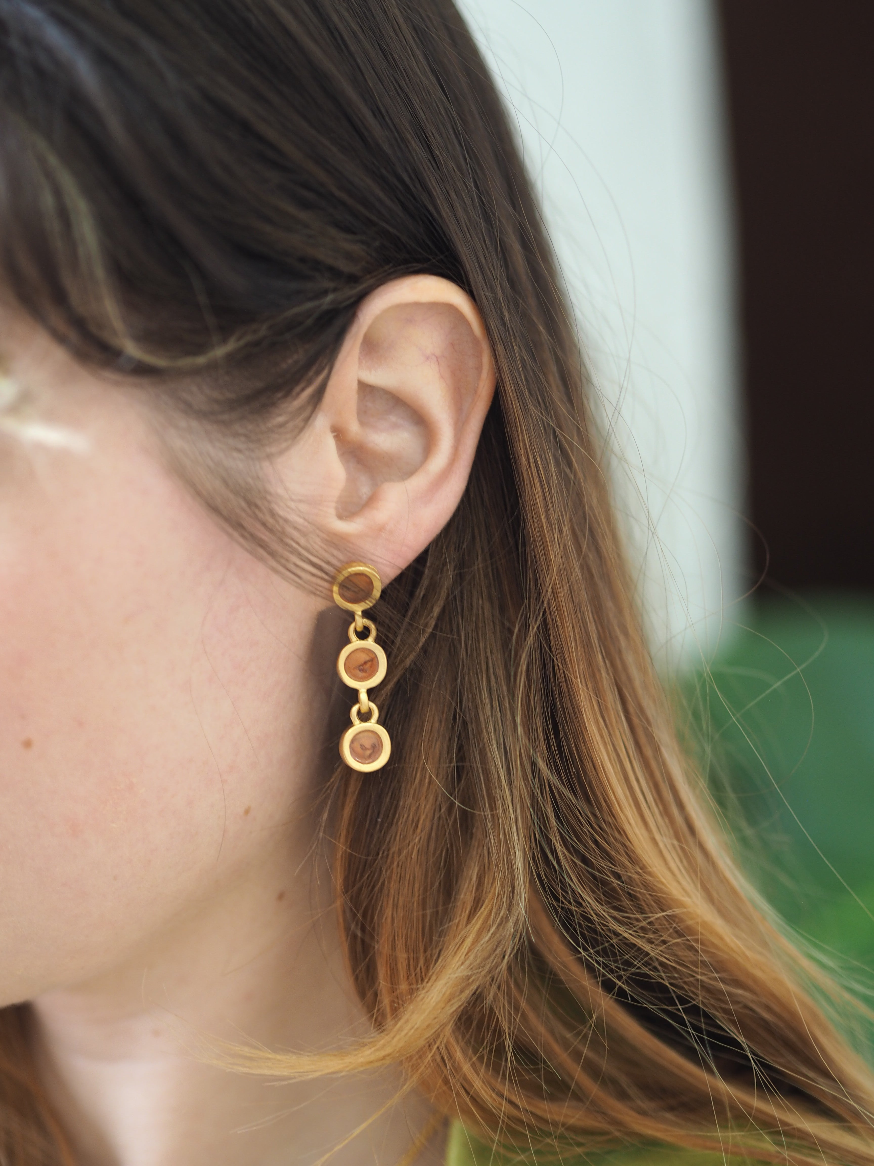 Gold Plated Dangle Earrings