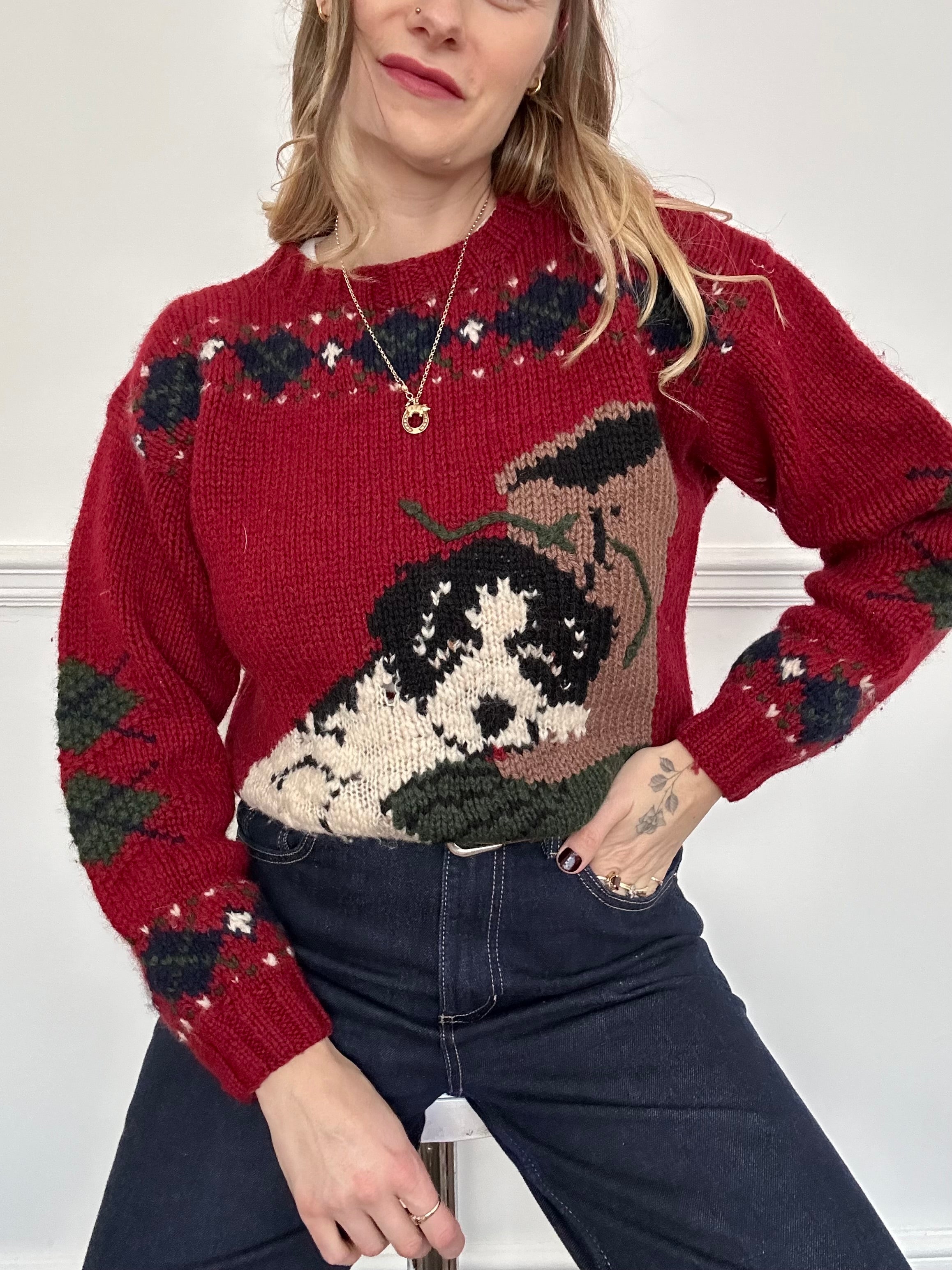 Novelty Knit Jumper - M
