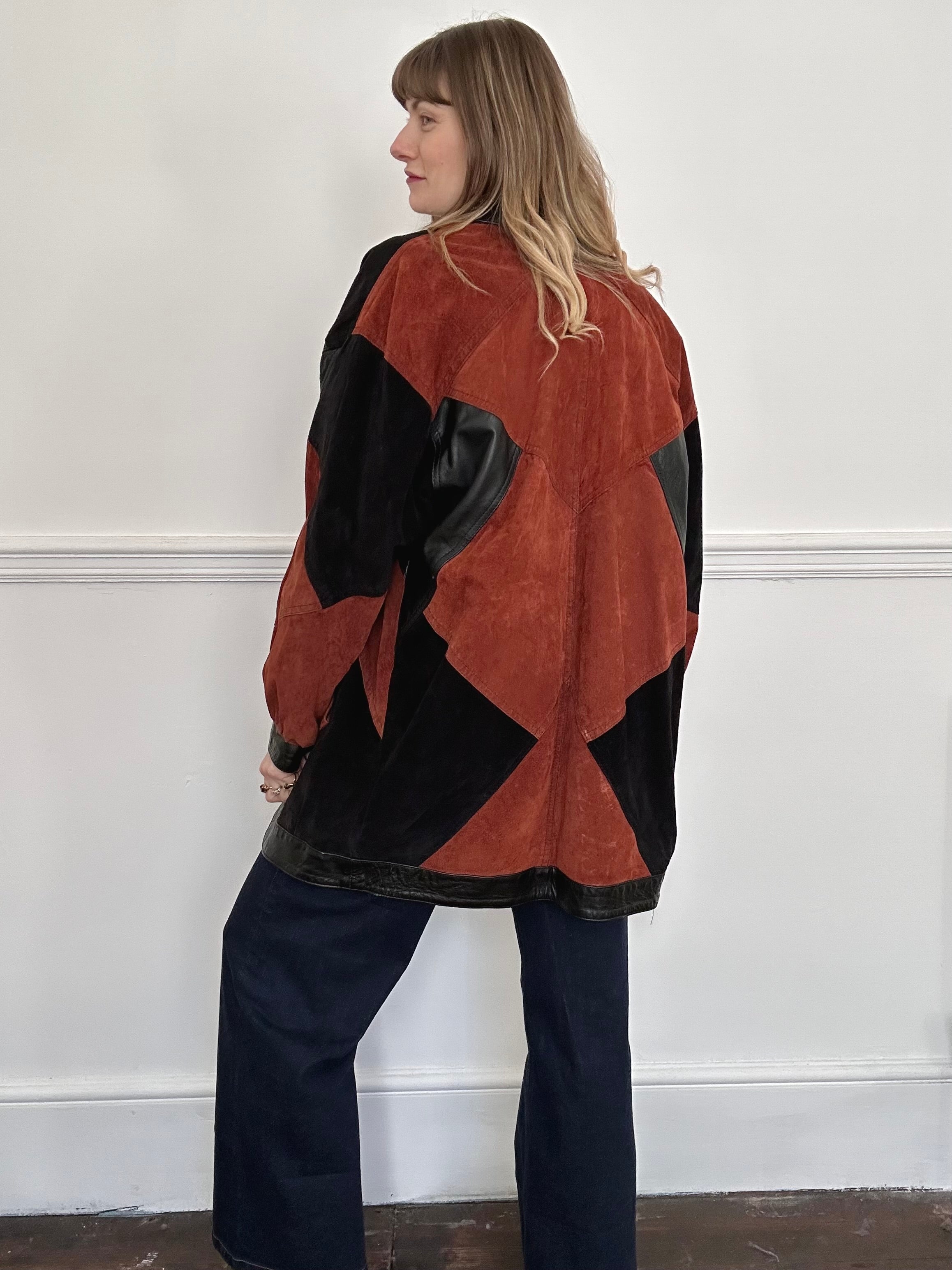 Suede Patchwork Jacket - L/XL