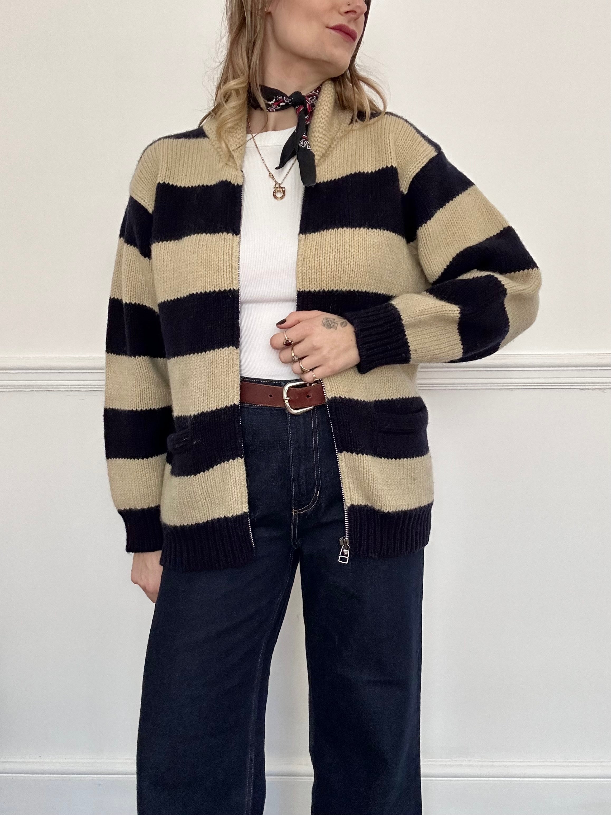 Varsity wool stripe - M/L