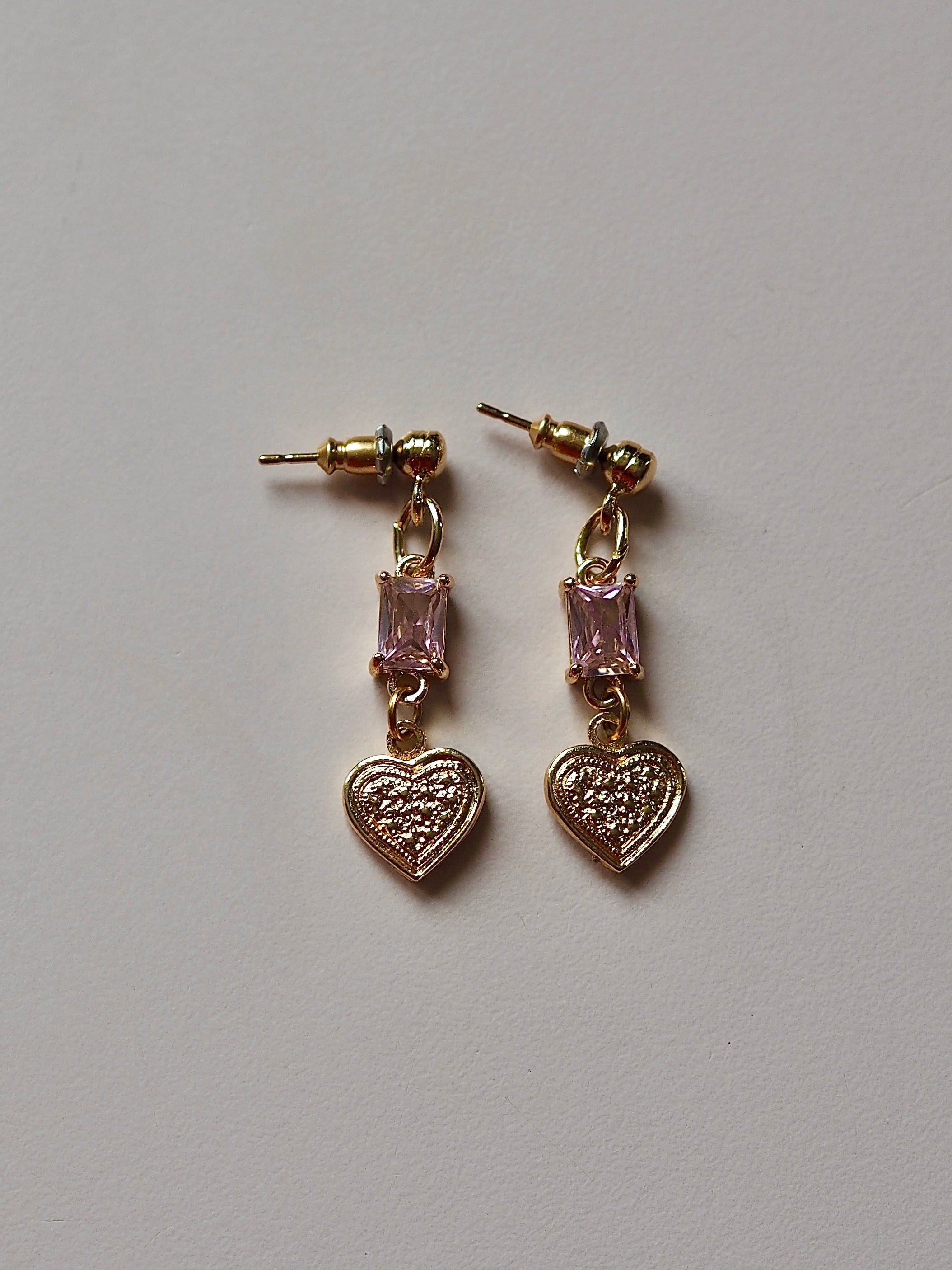 Heart dangle earrings