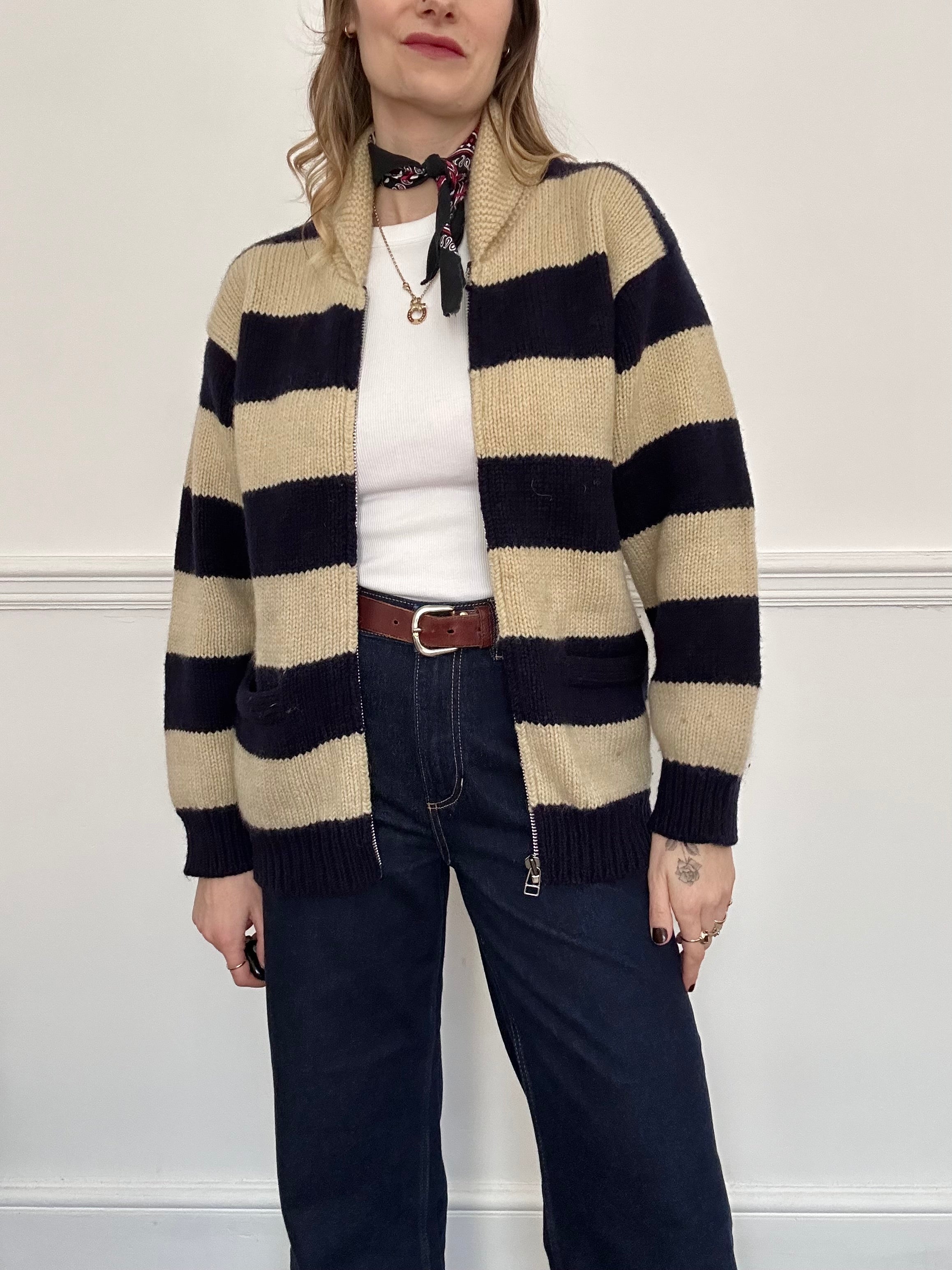 Varsity wool stripe - M/L