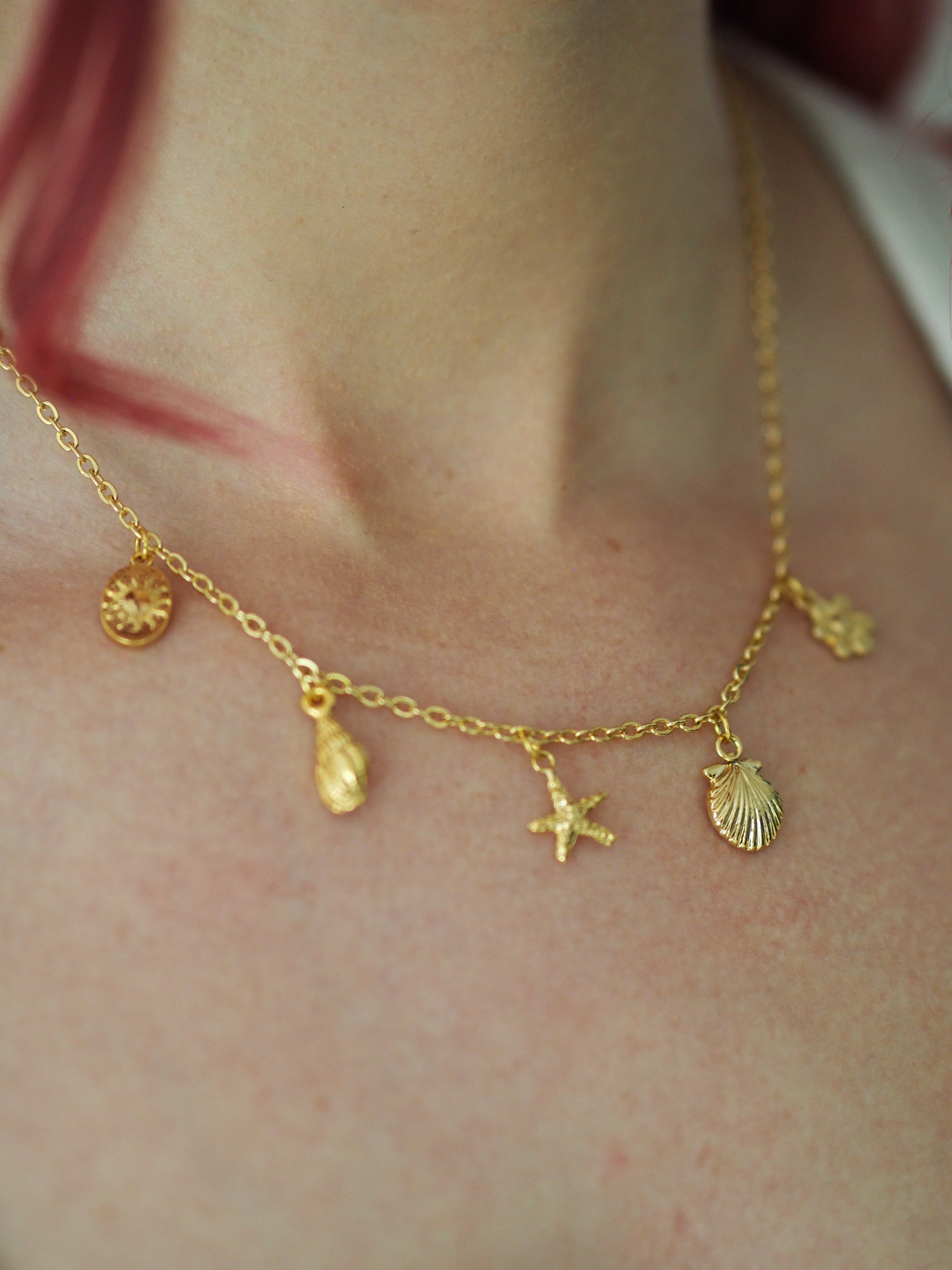 Gold Plated Charm Necklace