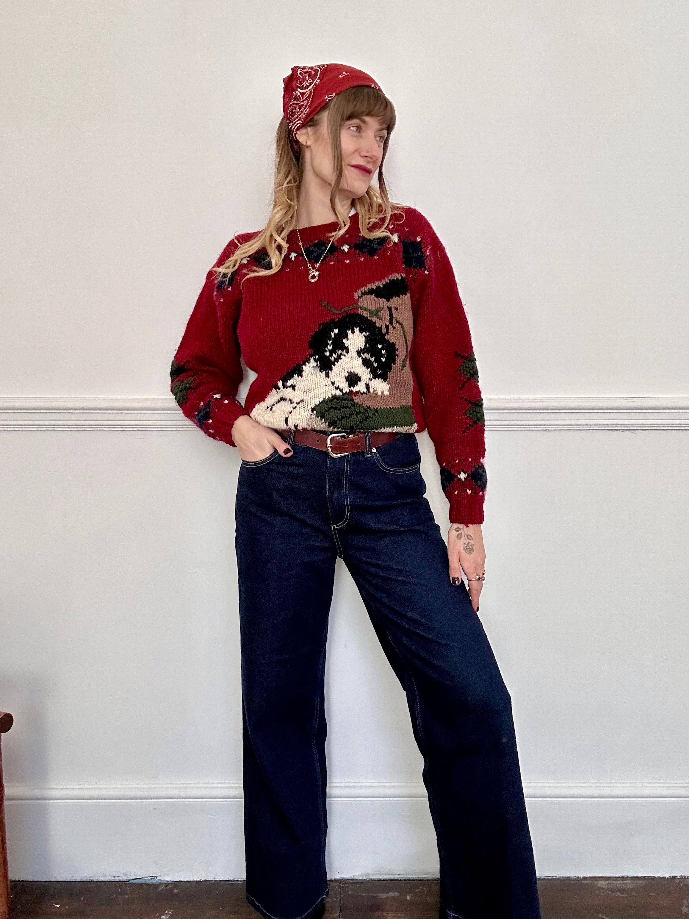 Novelty Knit Jumper - M