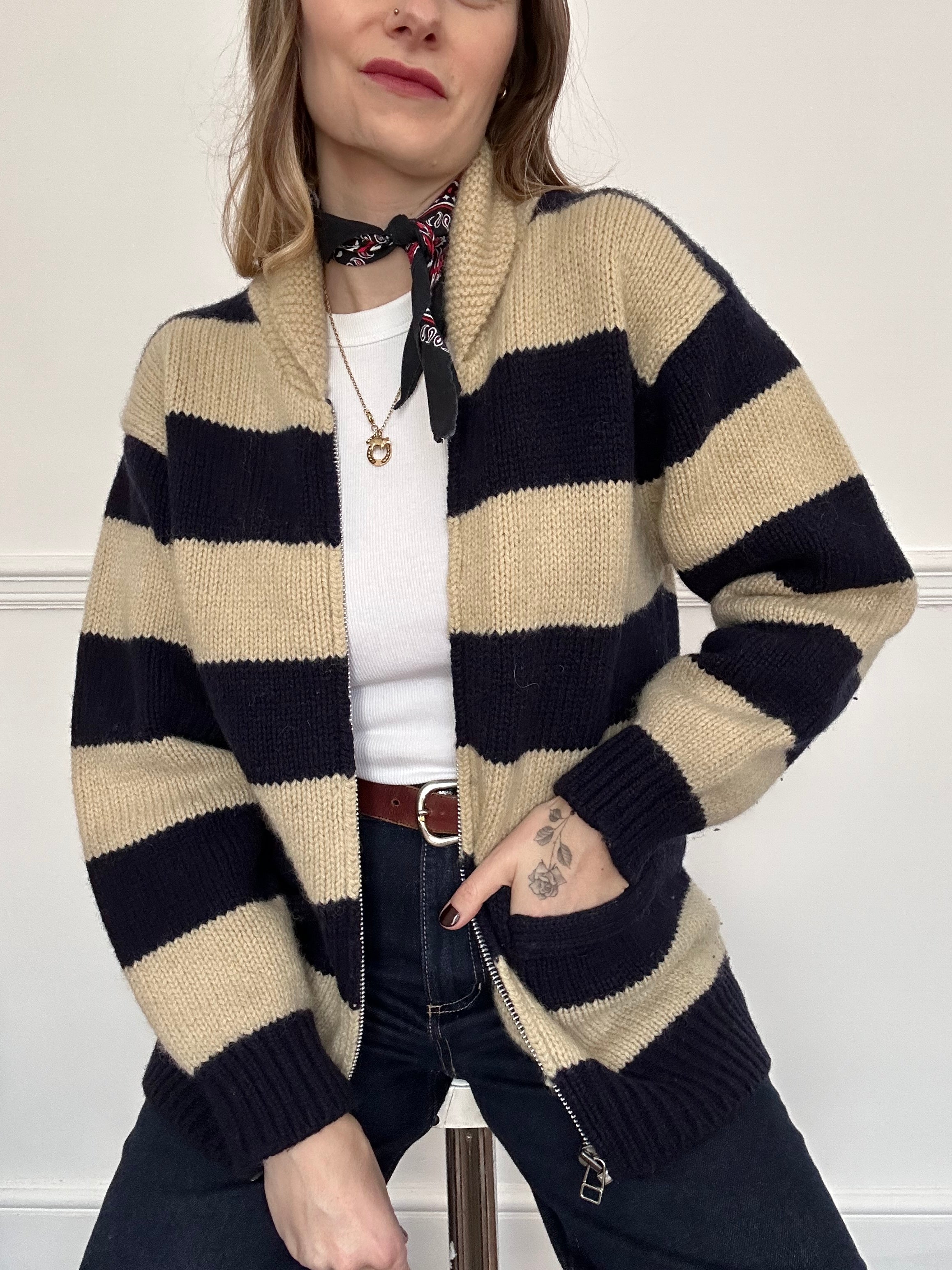 Varsity wool stripe - M/L