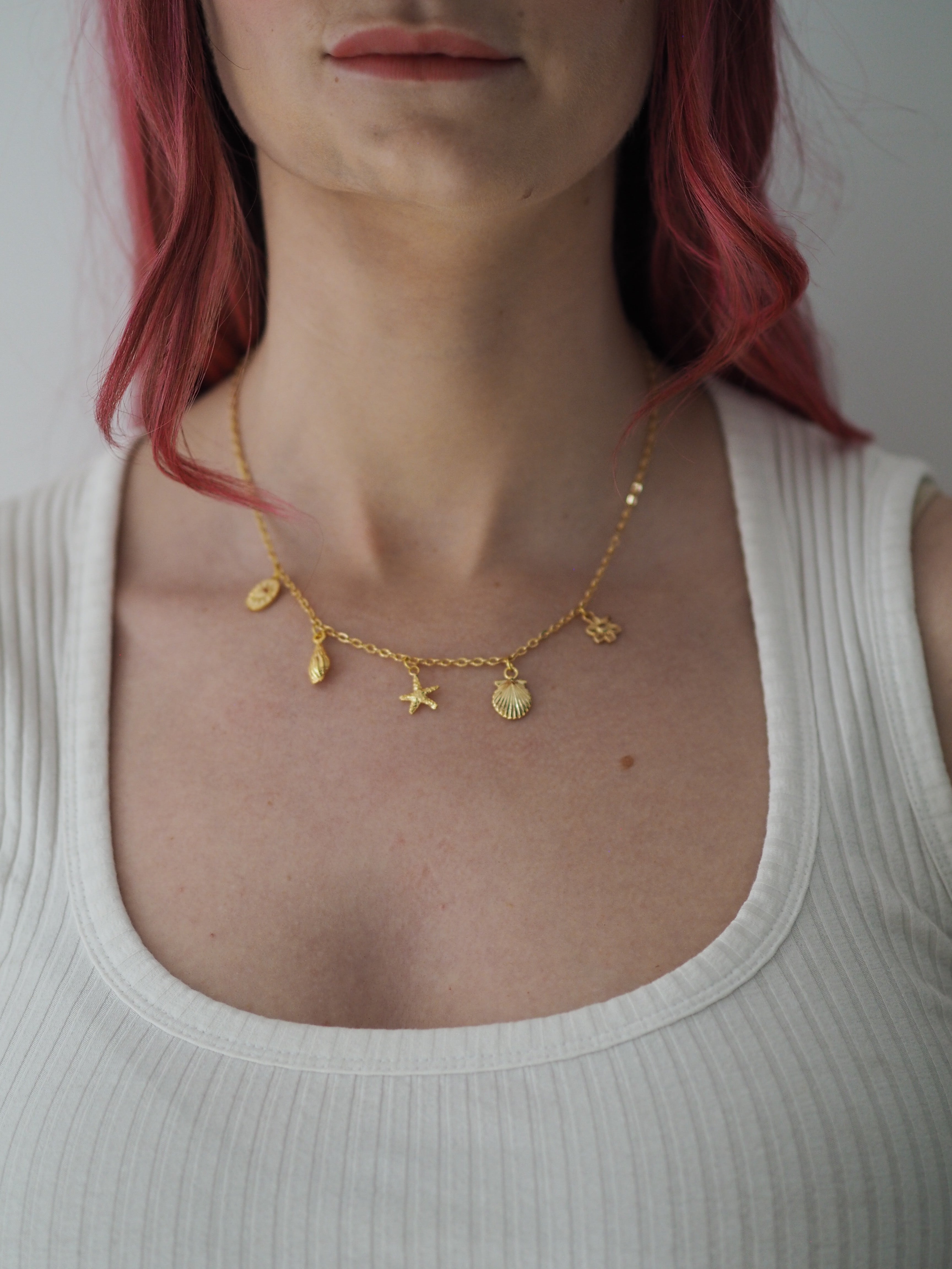 Gold Plated Charm Necklace