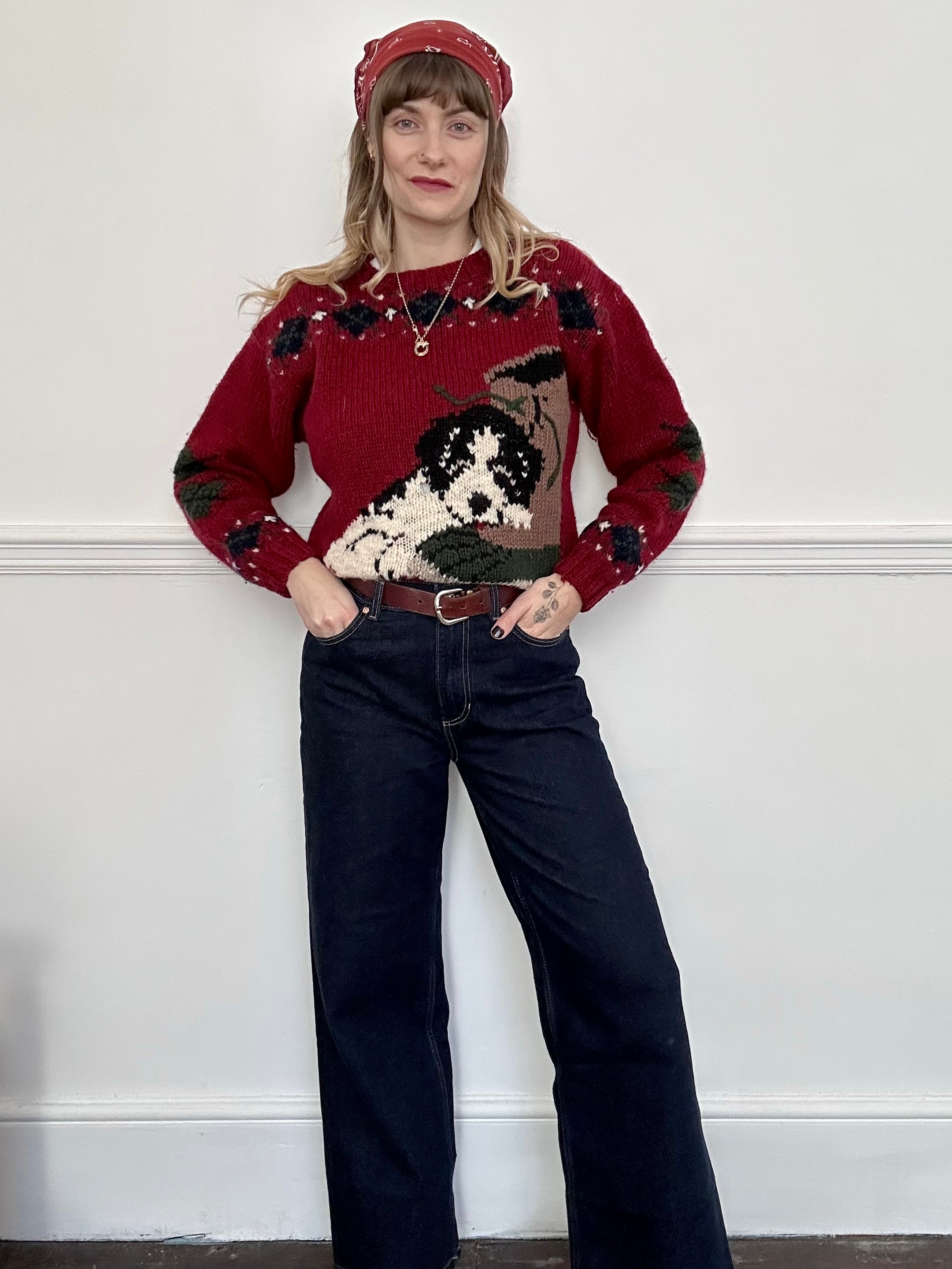 Novelty Knit Jumper - M