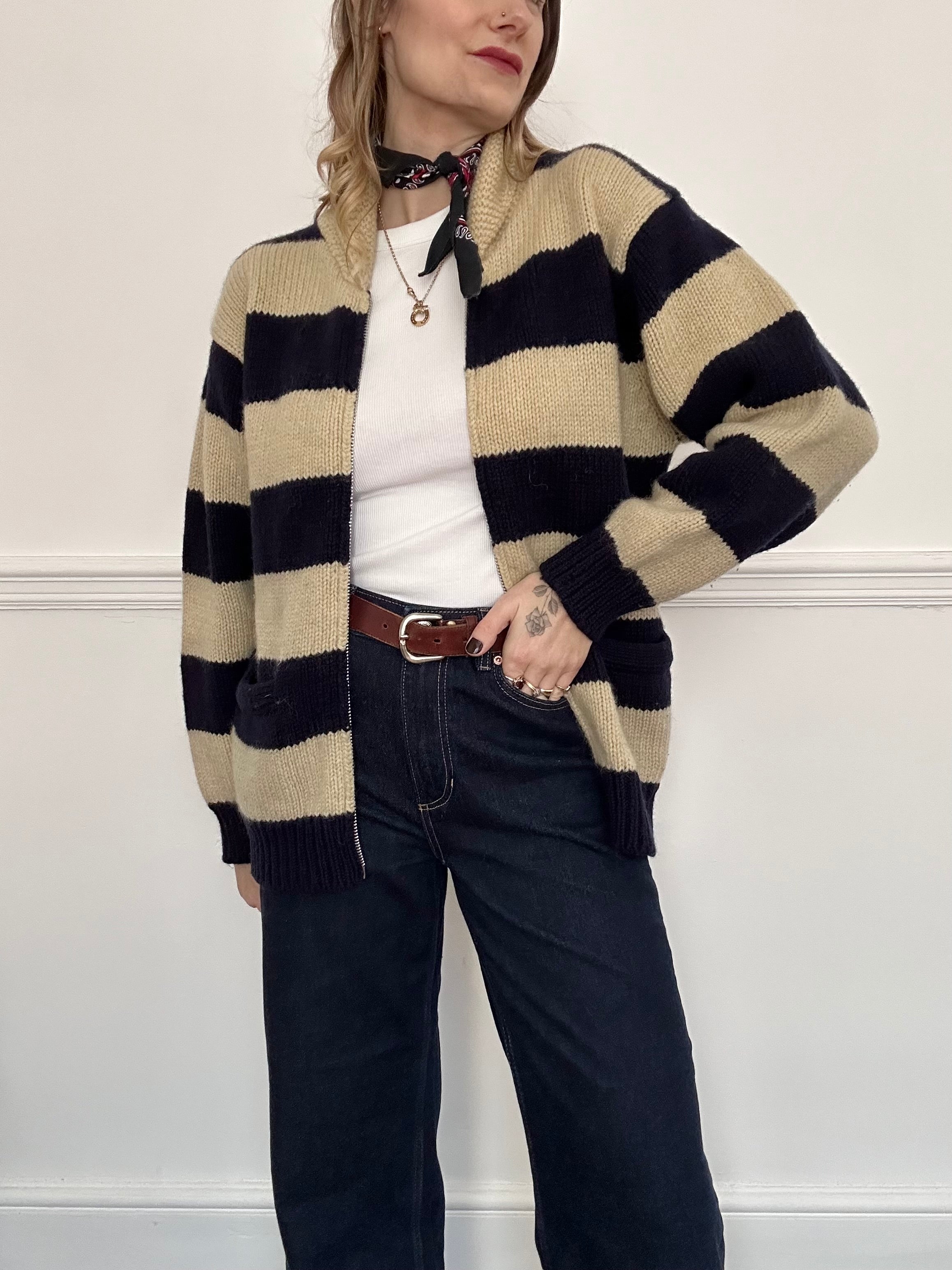 Varsity wool stripe - M/L