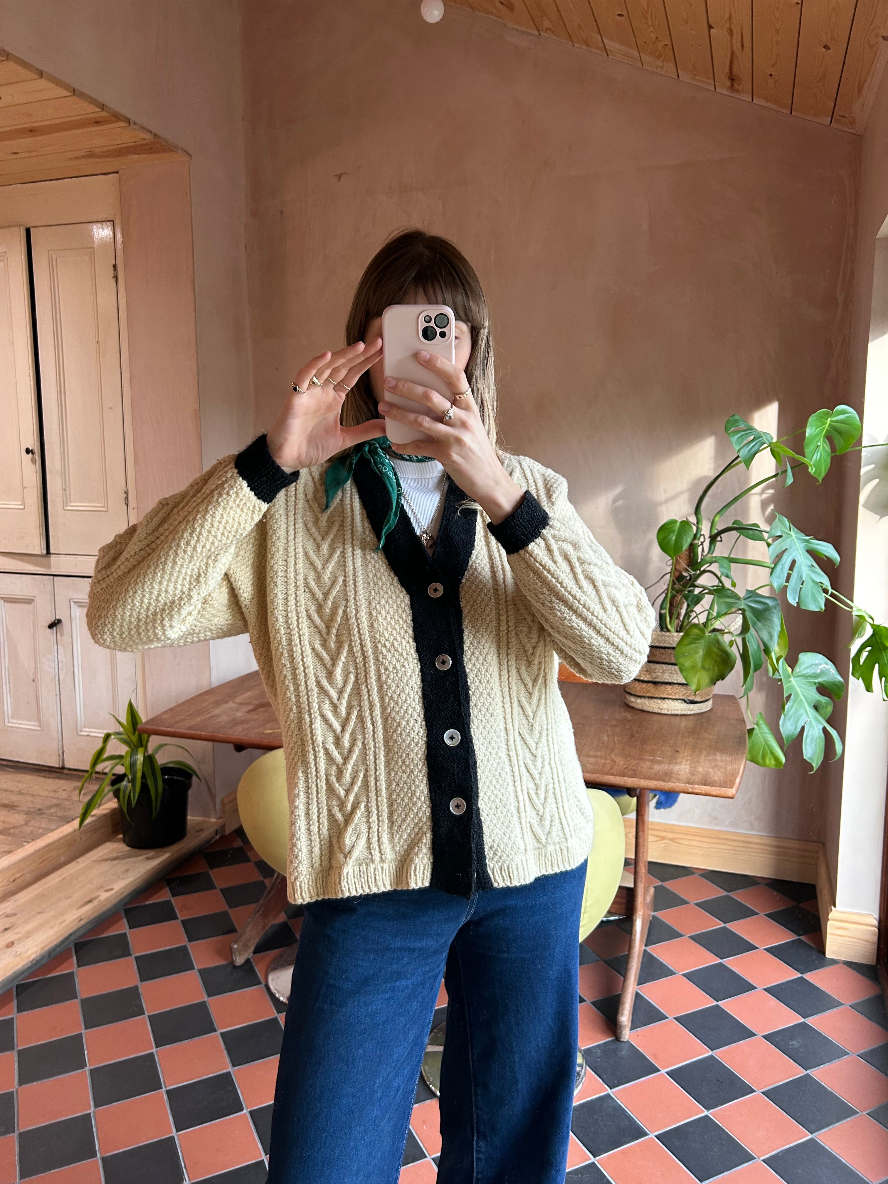 Aran Knit Cardigan - M/L