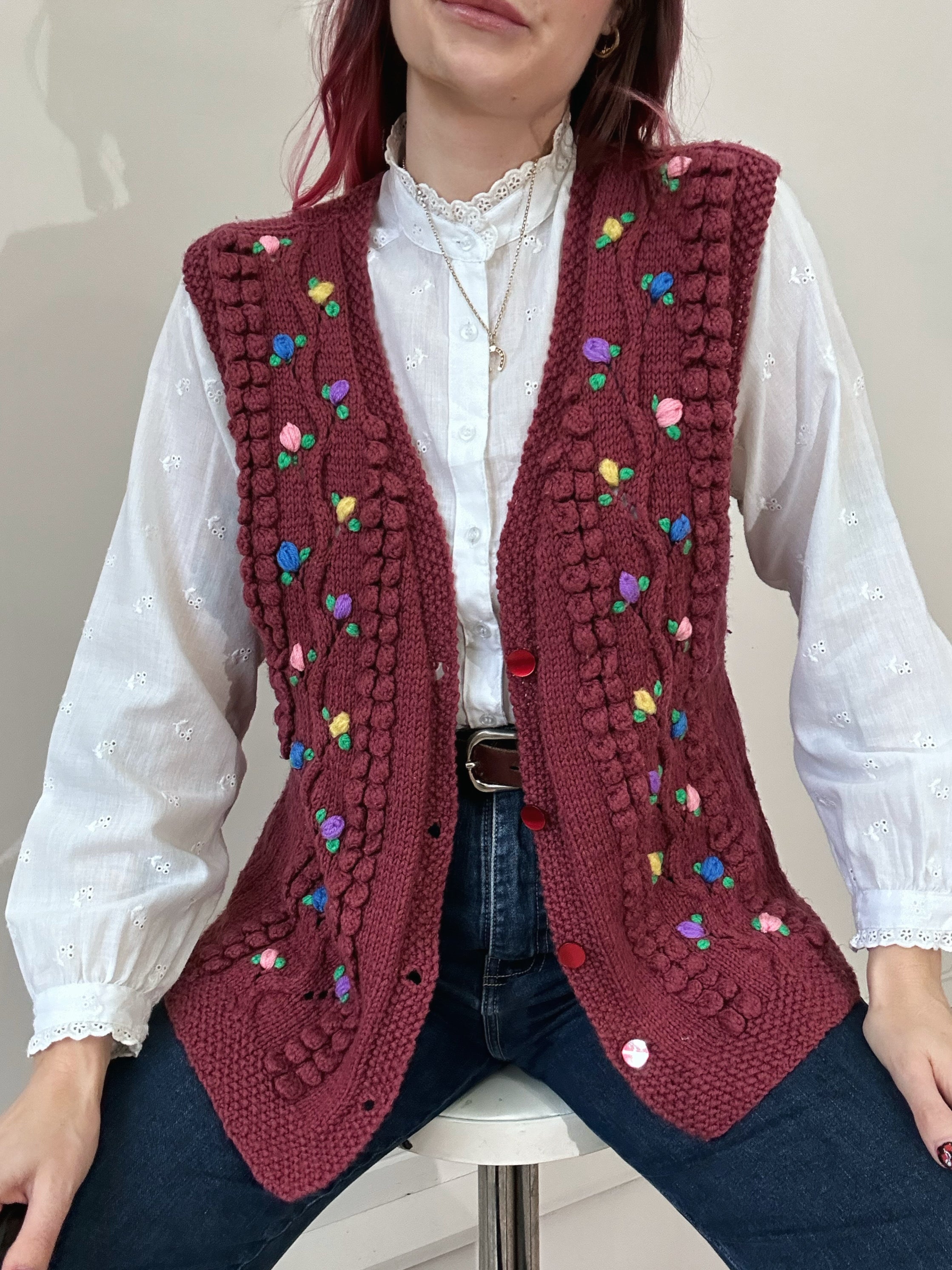 Knitted vest - M