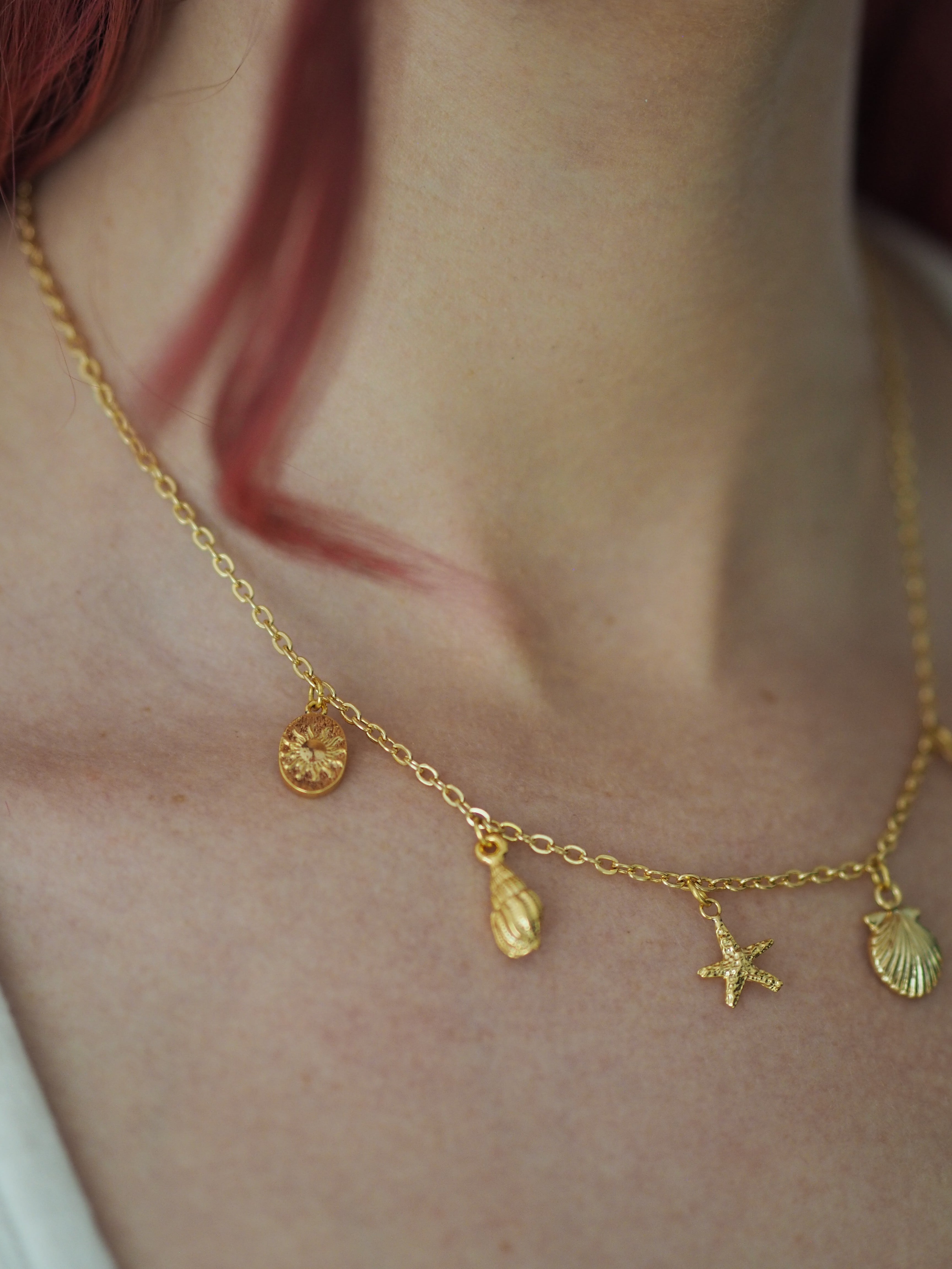 Gold Plated Charm Necklace