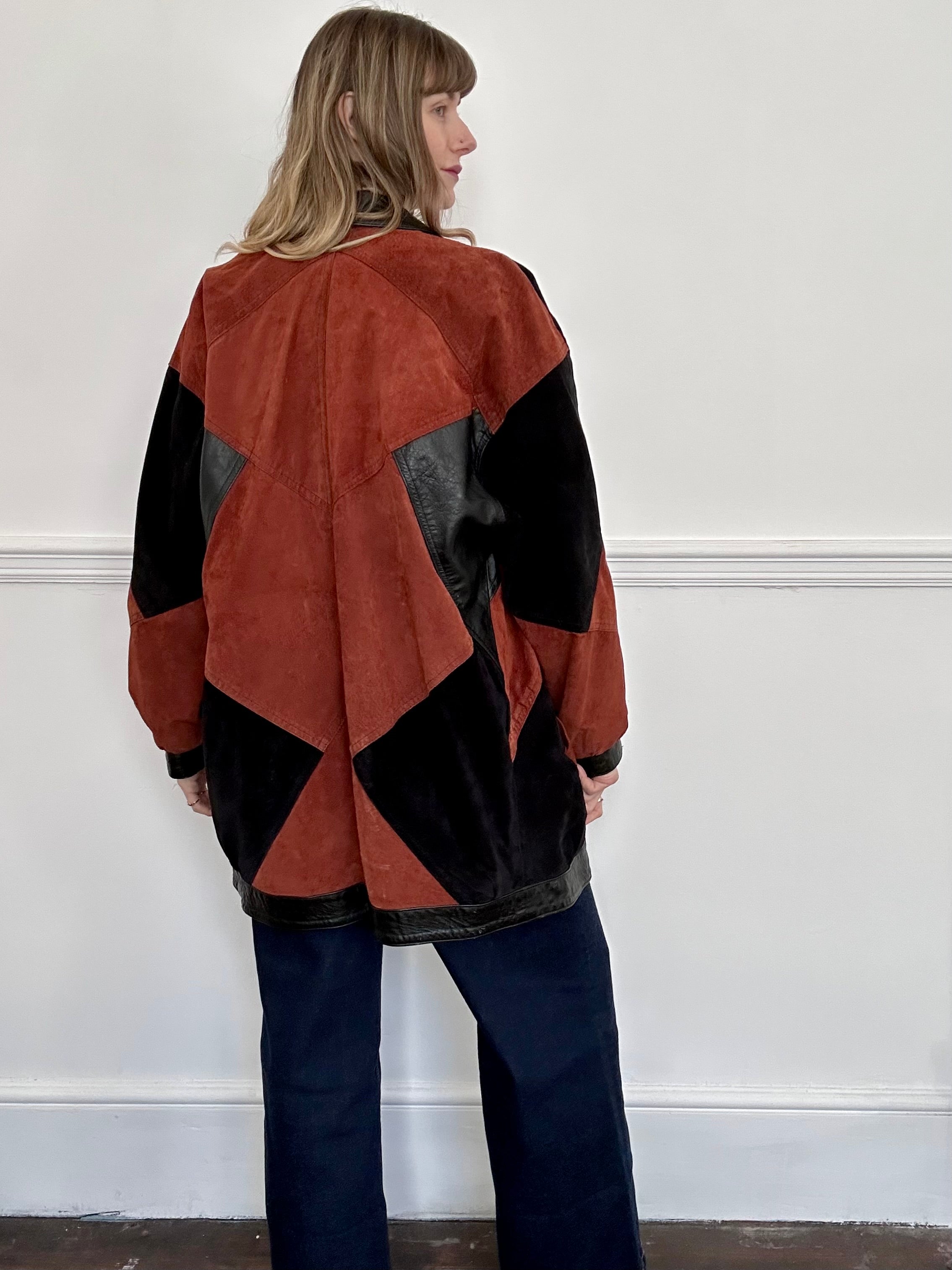 Suede Patchwork Jacket - L/XL