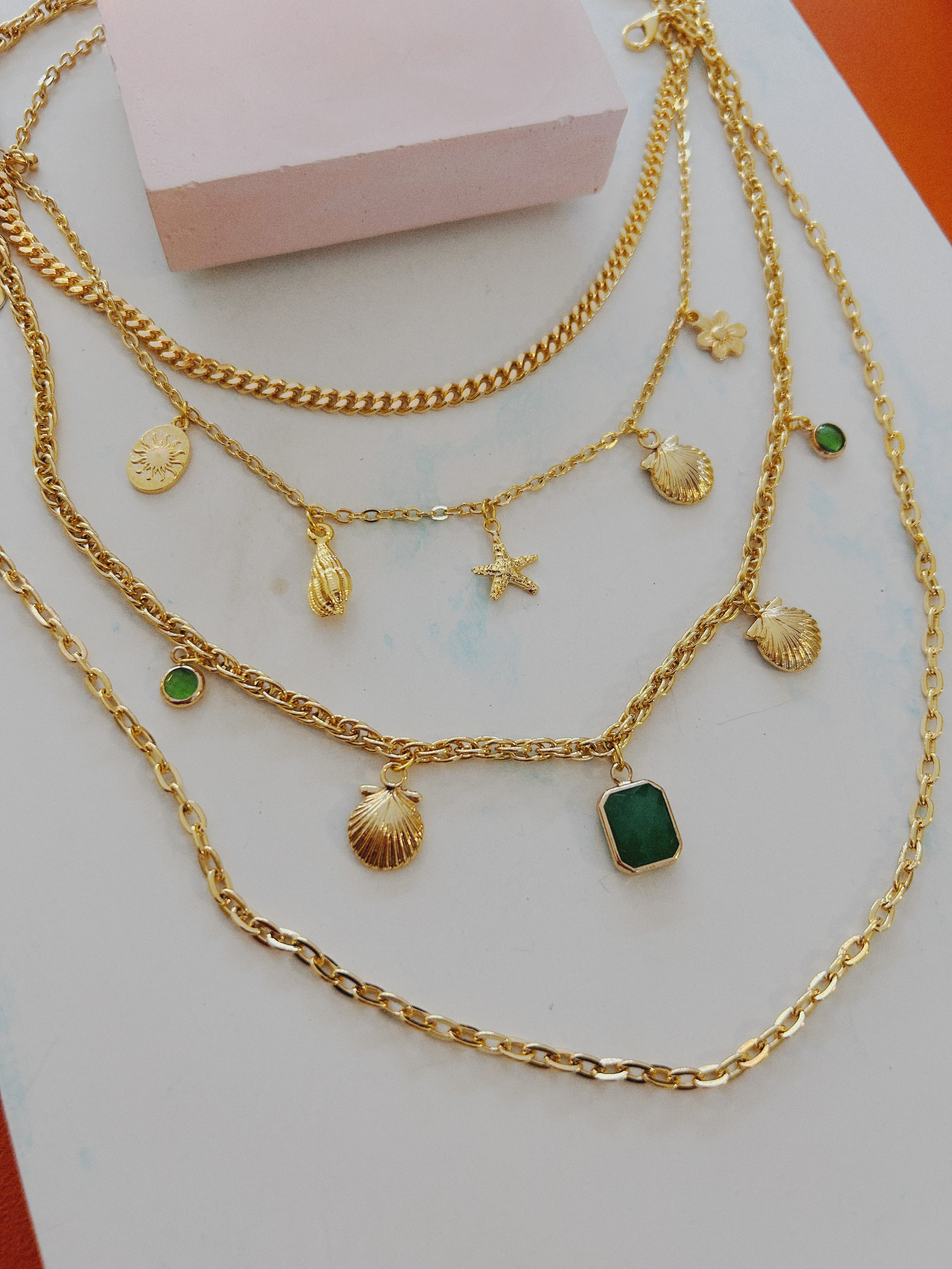 Gold Plated Charm Necklace