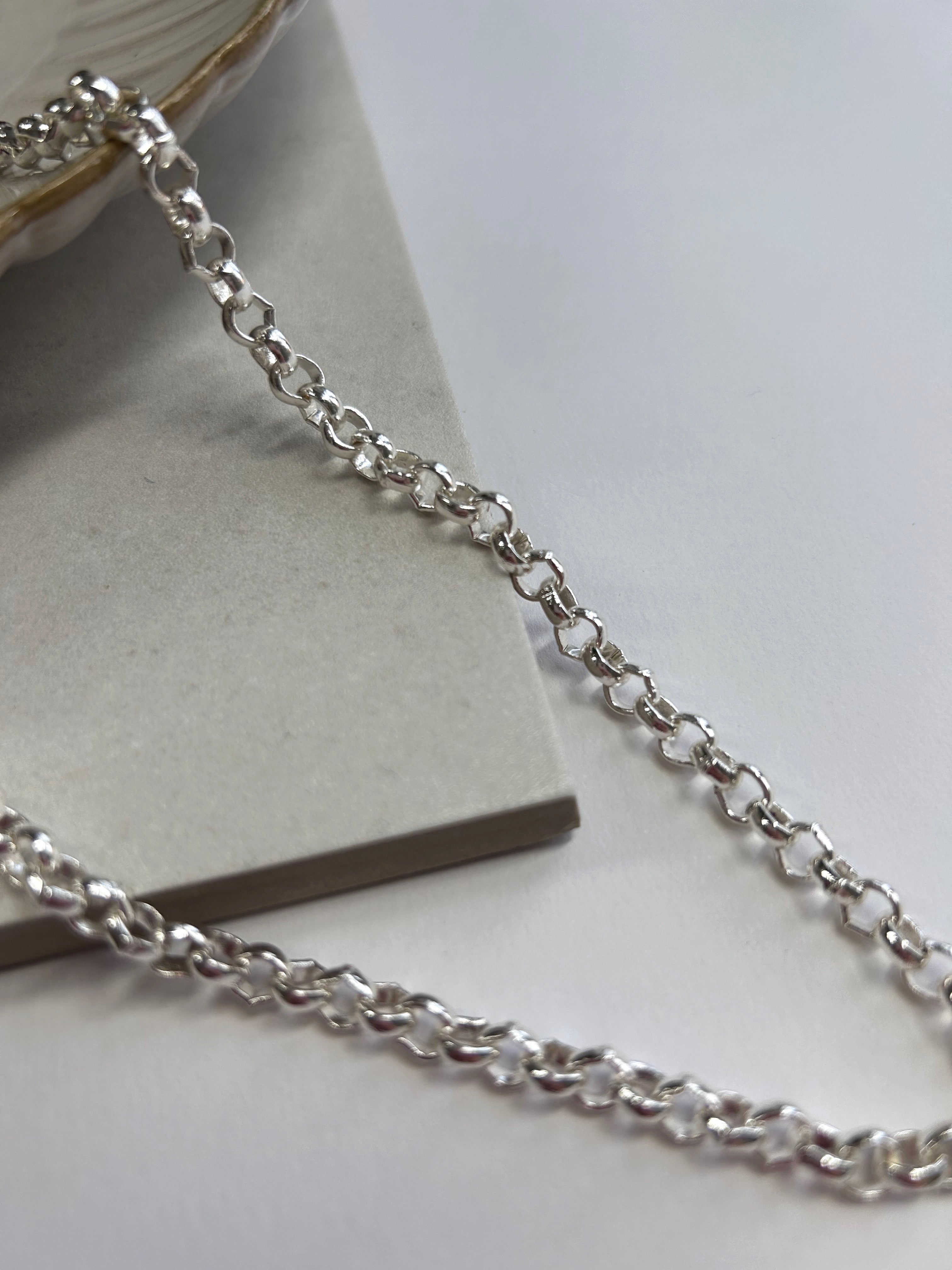 Silver Plated Belcher Chain Necklace - 15"