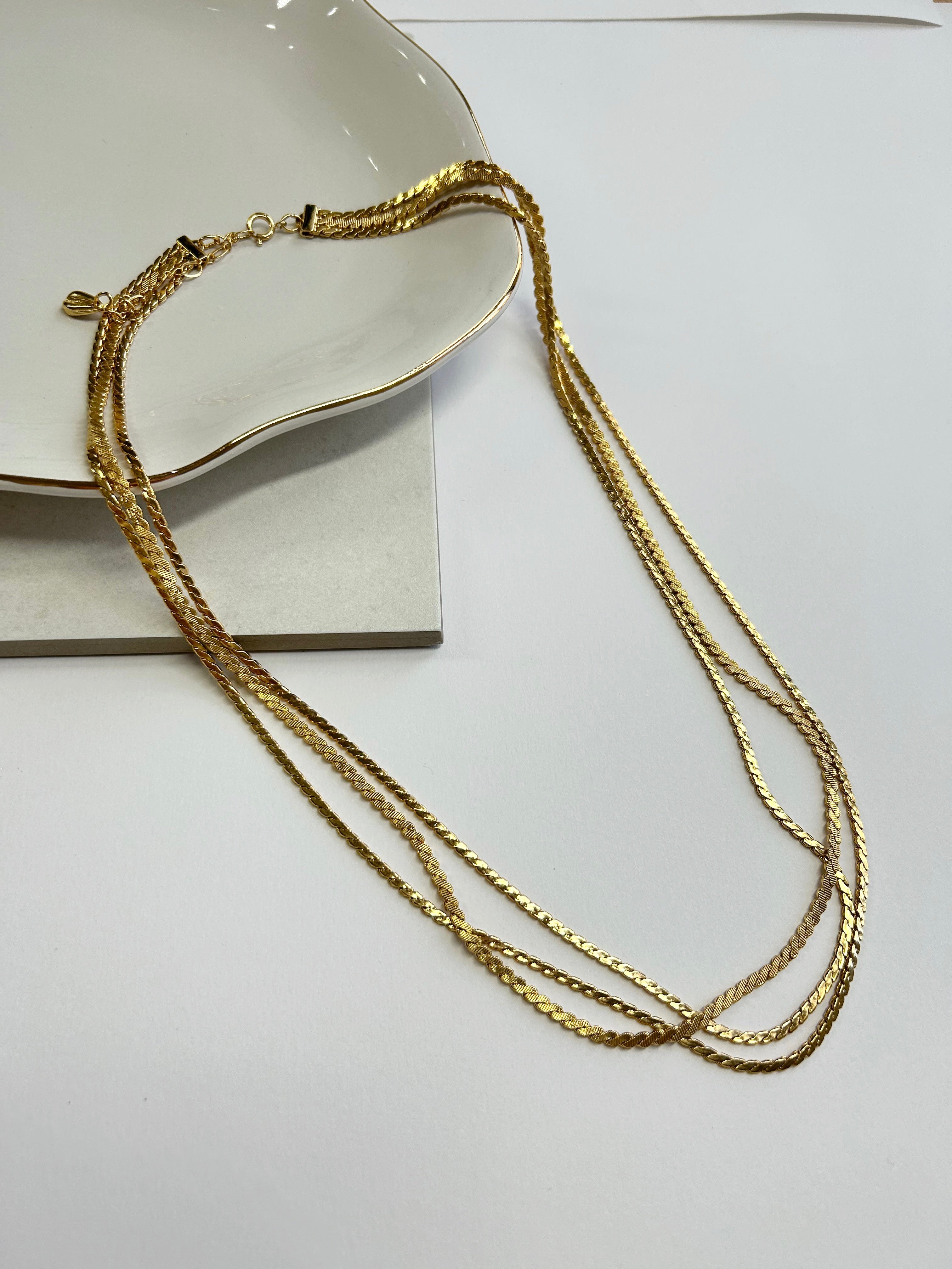Gold plated Layer Chain Necklace